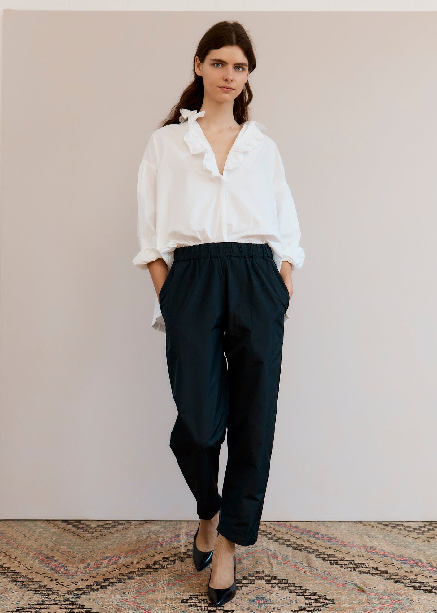 CHICHESTER WOMEN'S TAFFETA TROUSERS - BLACK