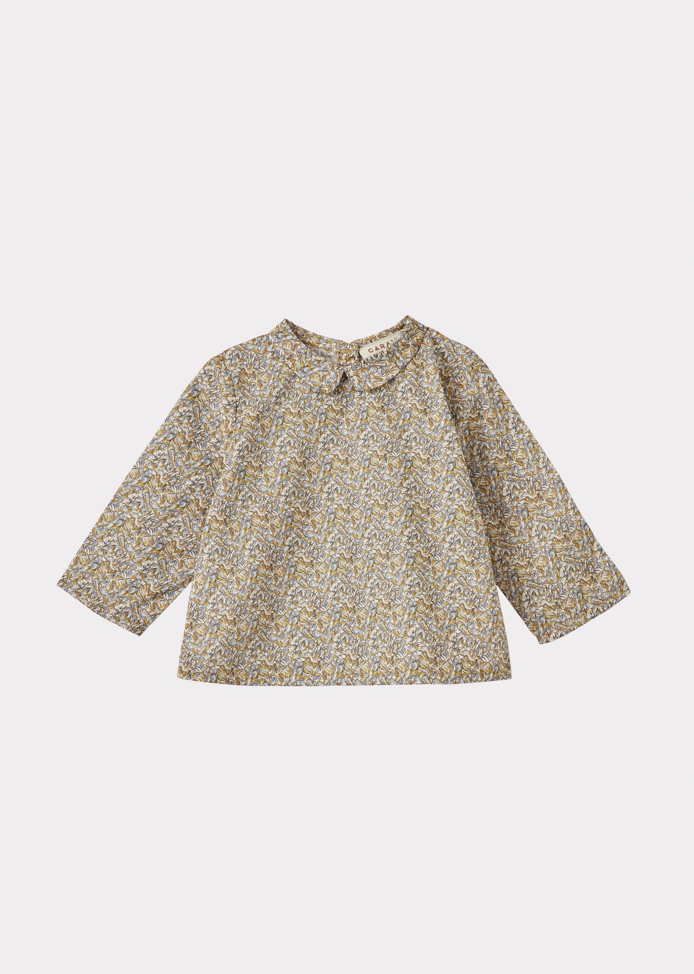 CARROT BABY COTTON TOP - LIBERTY PETAL FRILL