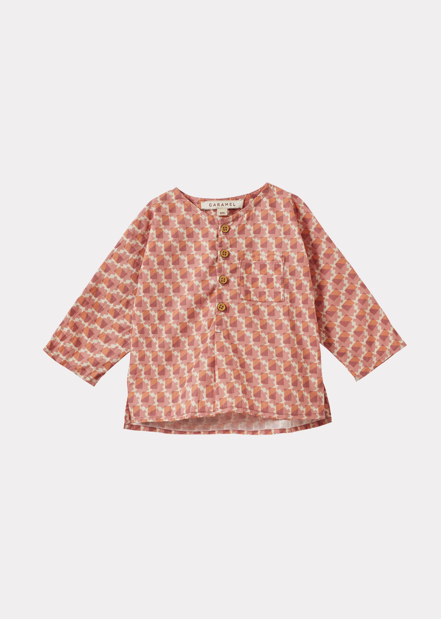 CHARD BABY TOP AND TROUSERS SET - MAUVE GEO PRINT