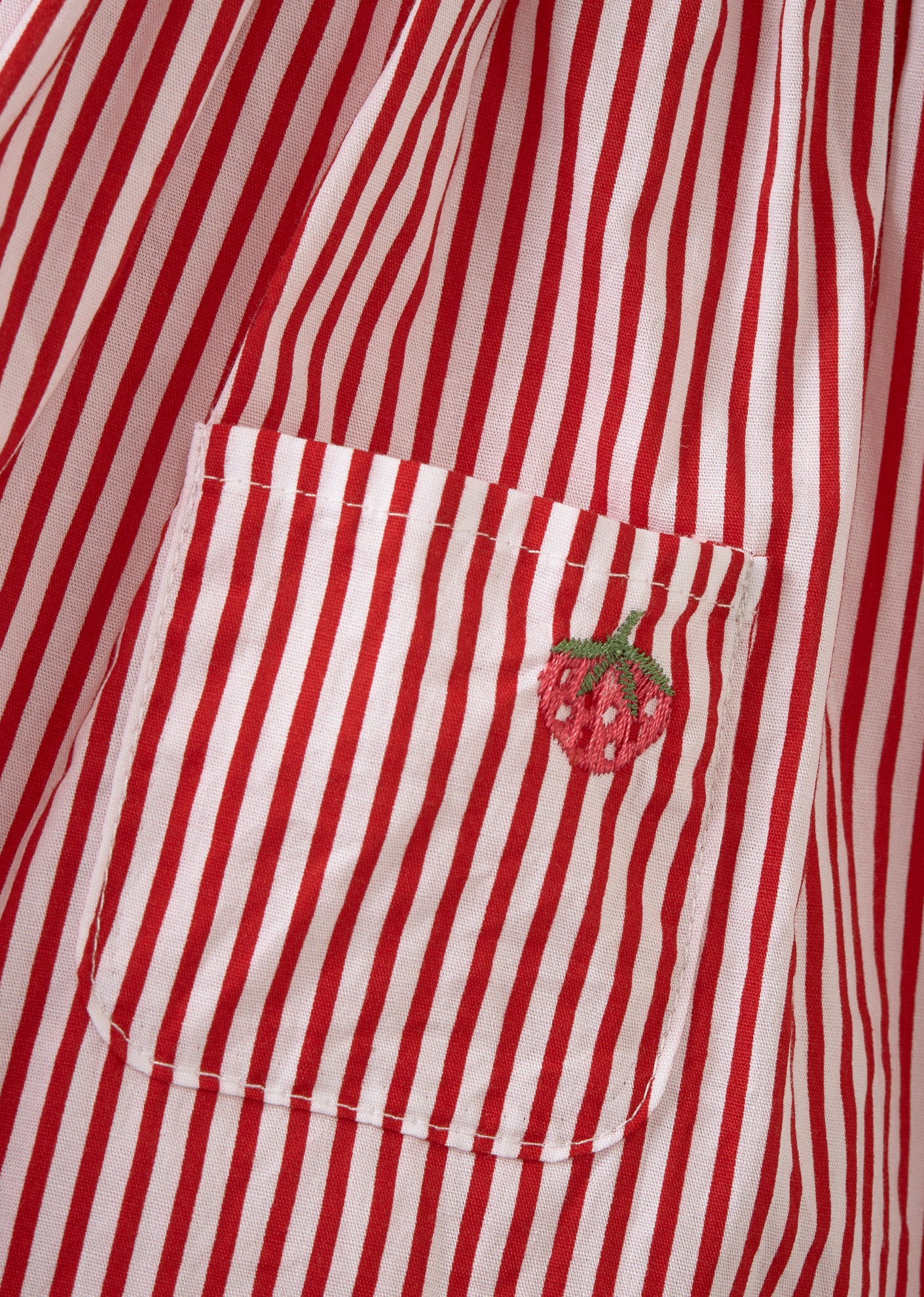 CHERVIL BABY COTTON SUN DRESS - RED STRIPE