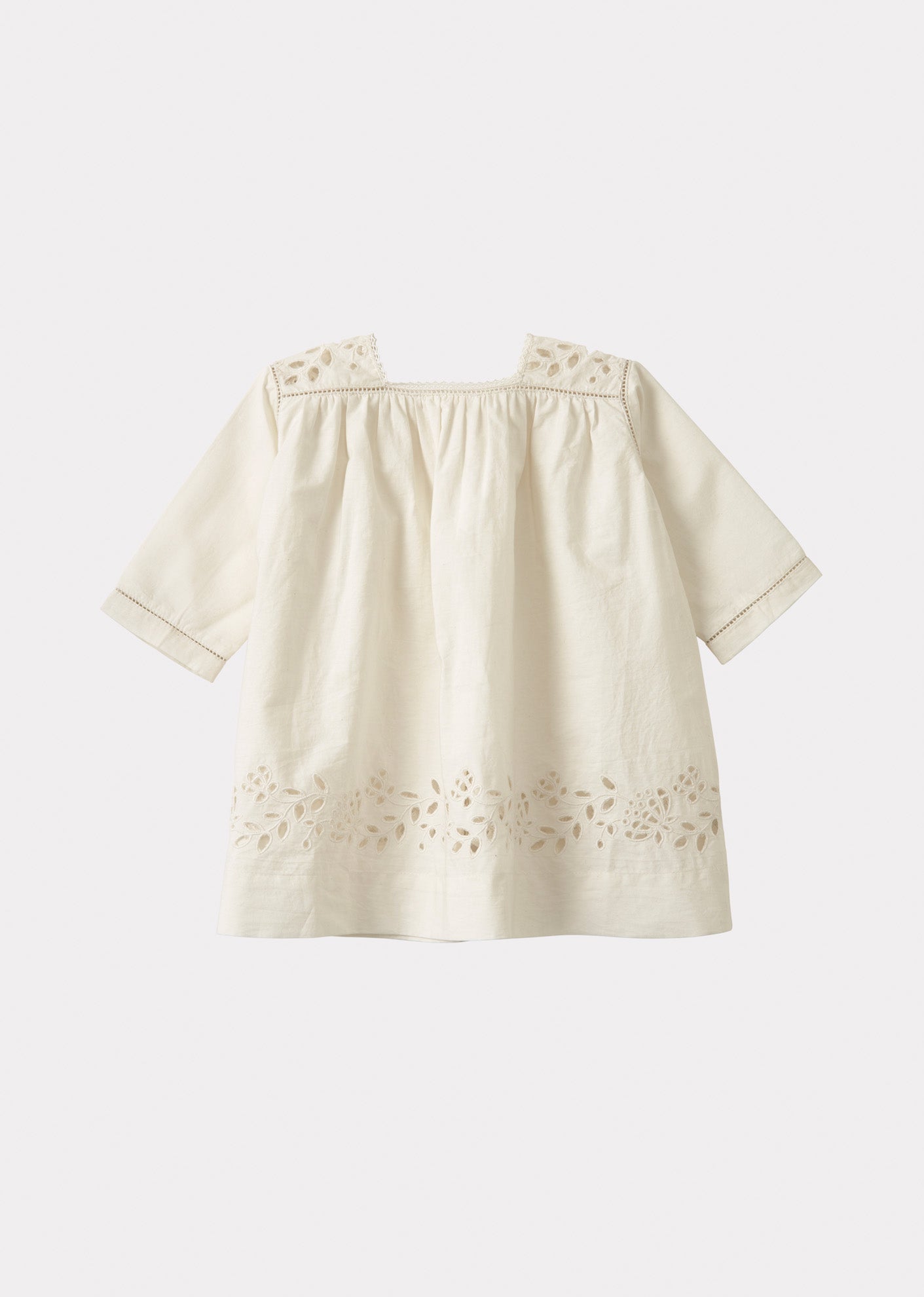 CLAIRE BABY COTTON DRESS - WHITE