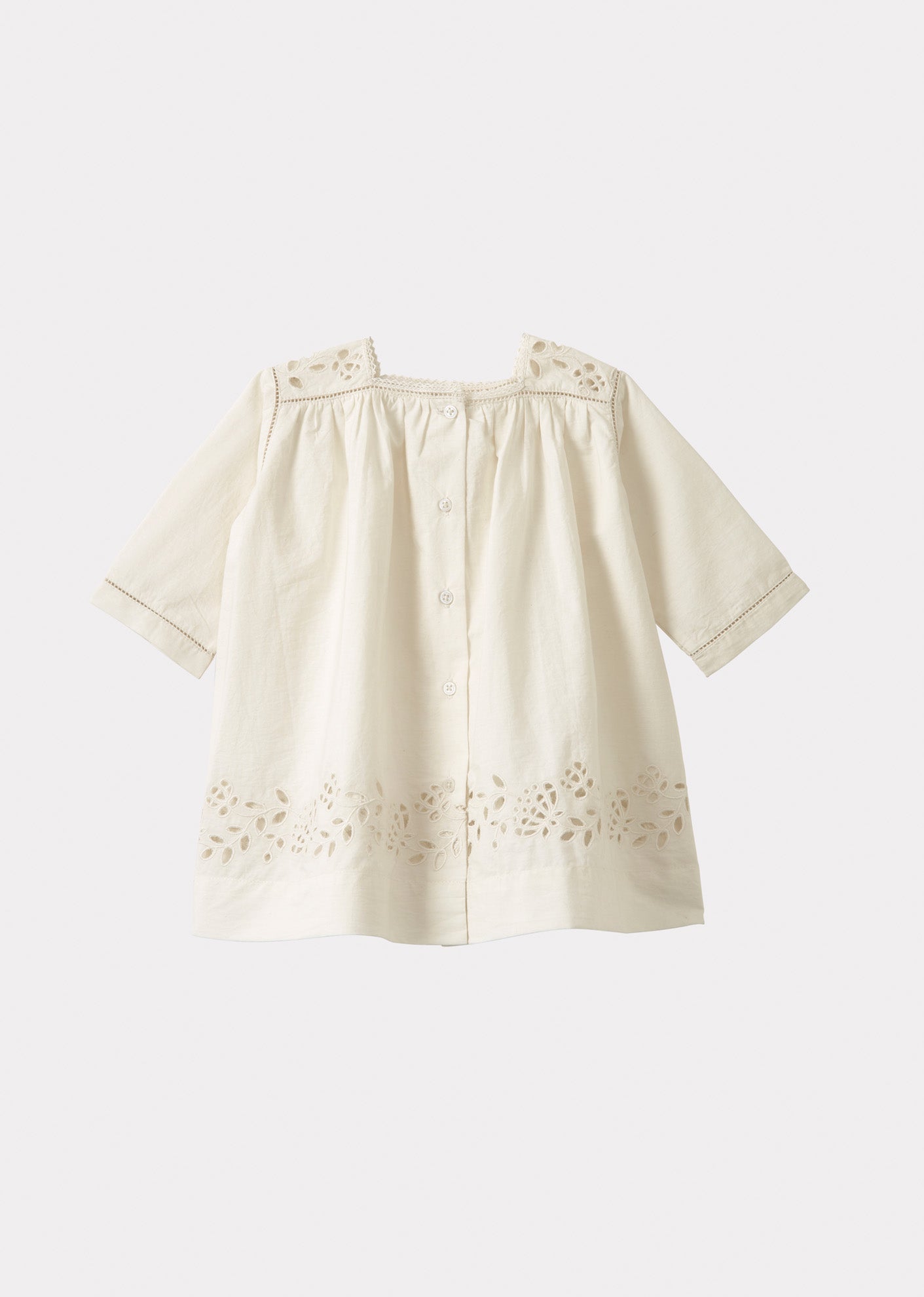 CLAIRE BABY COTTON DRESS - WHITE