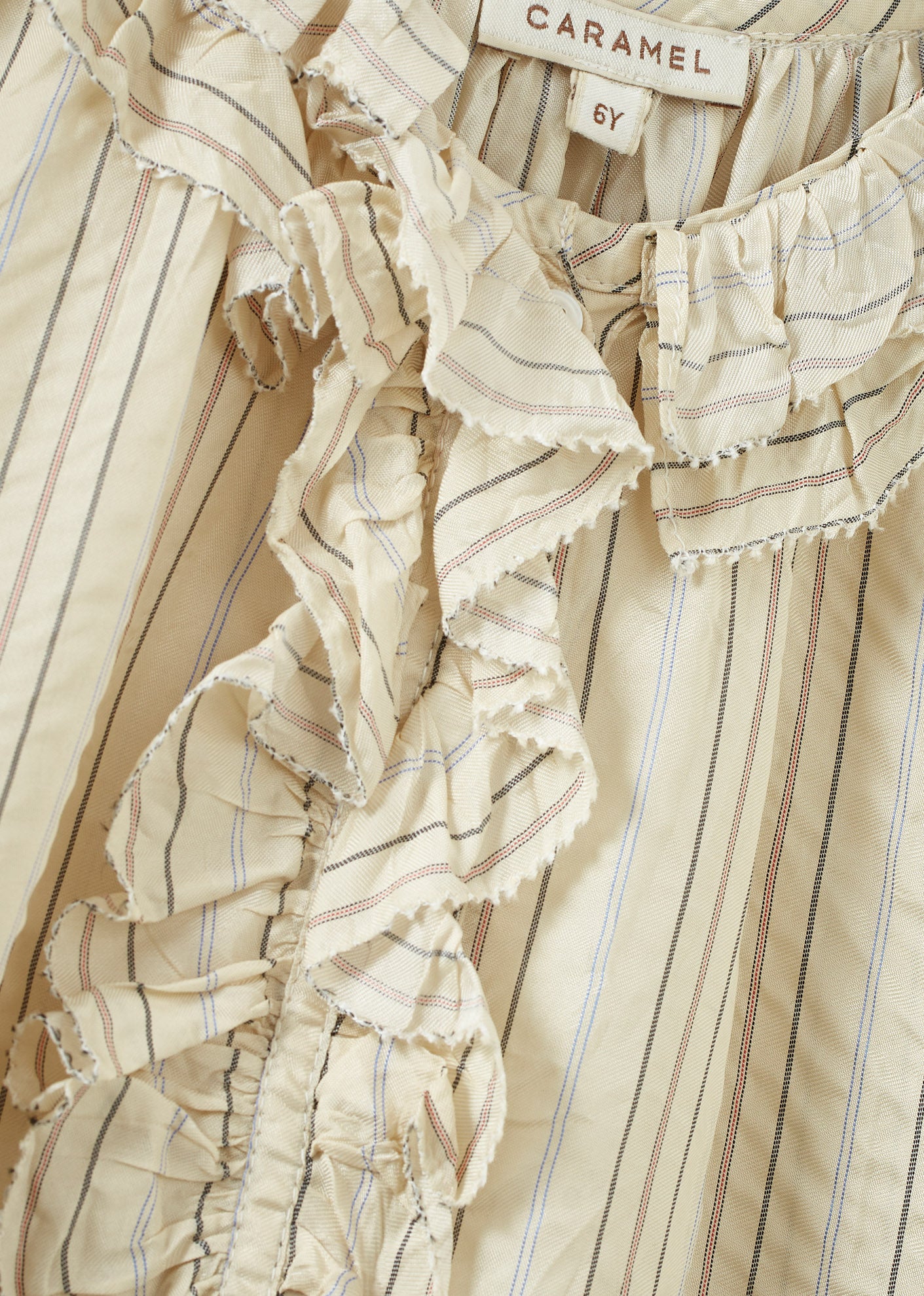 CORA CHILDREN'S BLOUSE - ECRU STRIPE