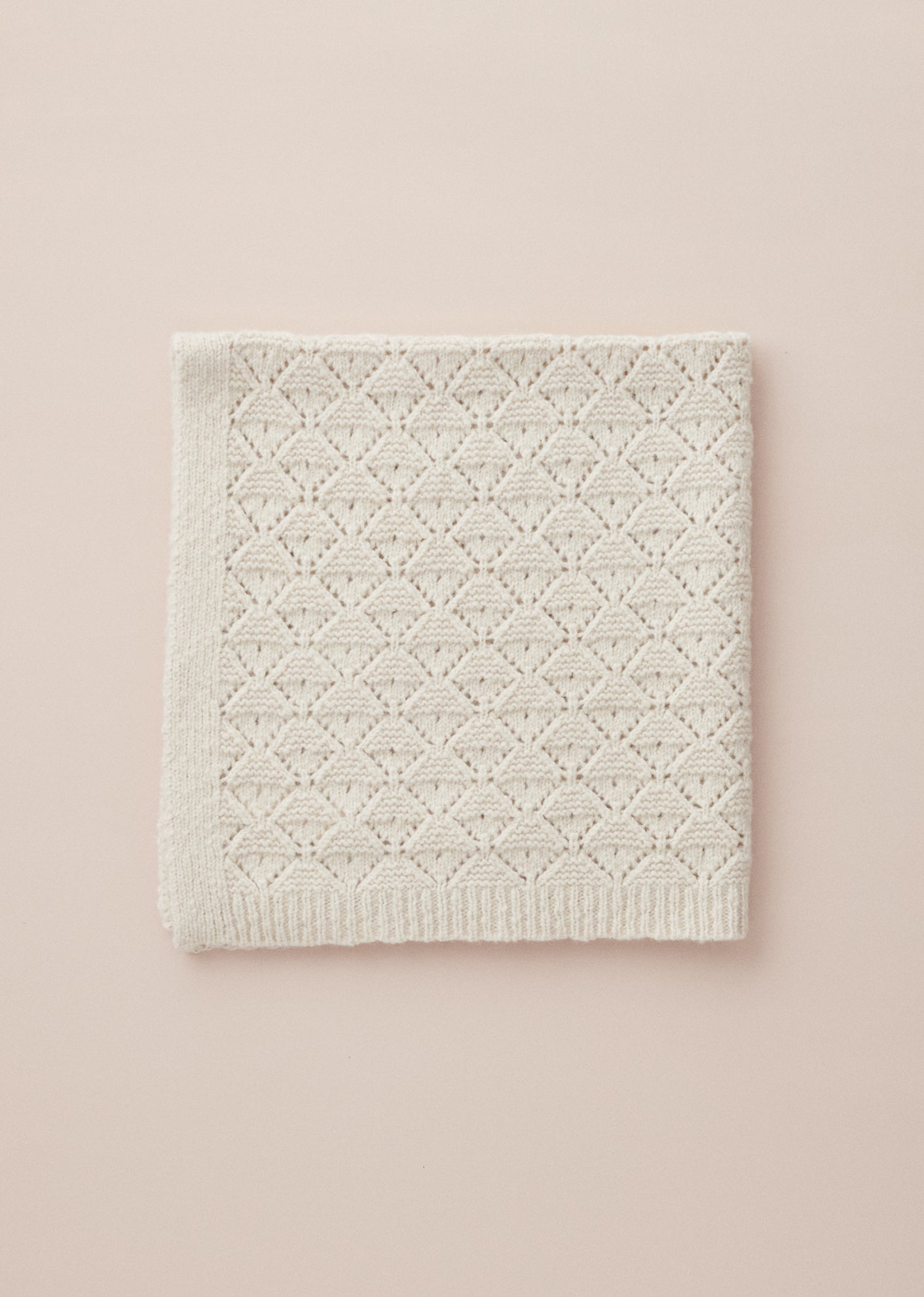 JUDITH ALPACA AND WOOL BABY BLANKET - ECRU