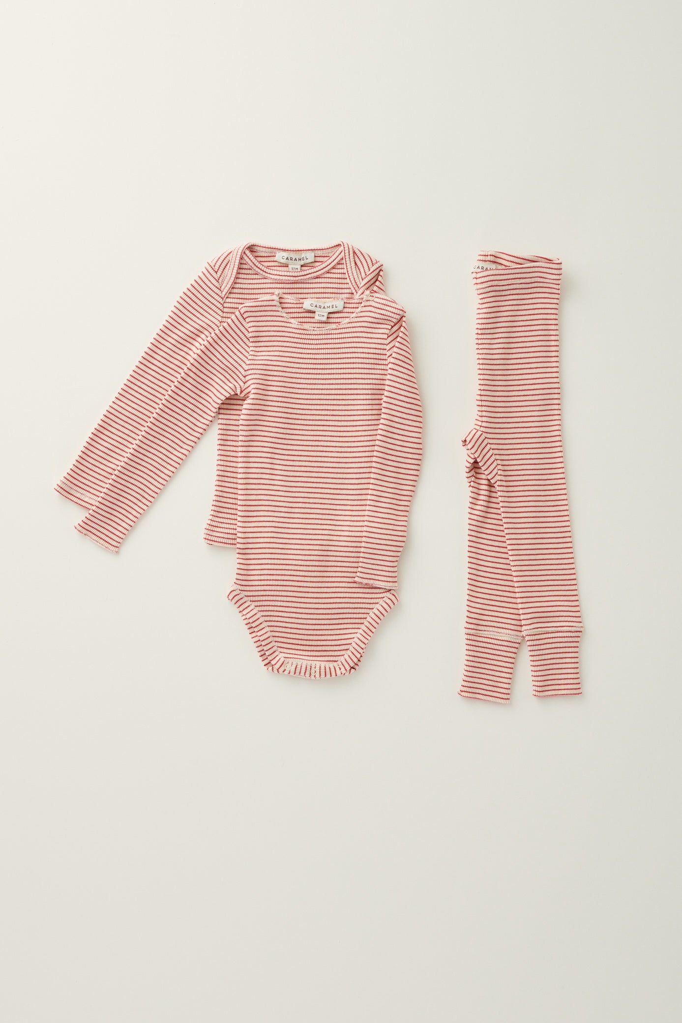 JUDD BABY COTTON LEGGINGS - REDCURRANT / CREAM
