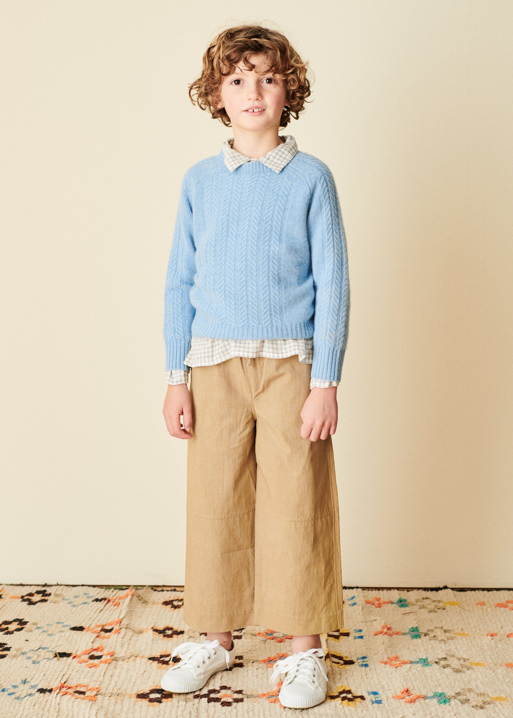 SCOUT CHILDREN'S CASHMERE JUMPER - SKY BLUE