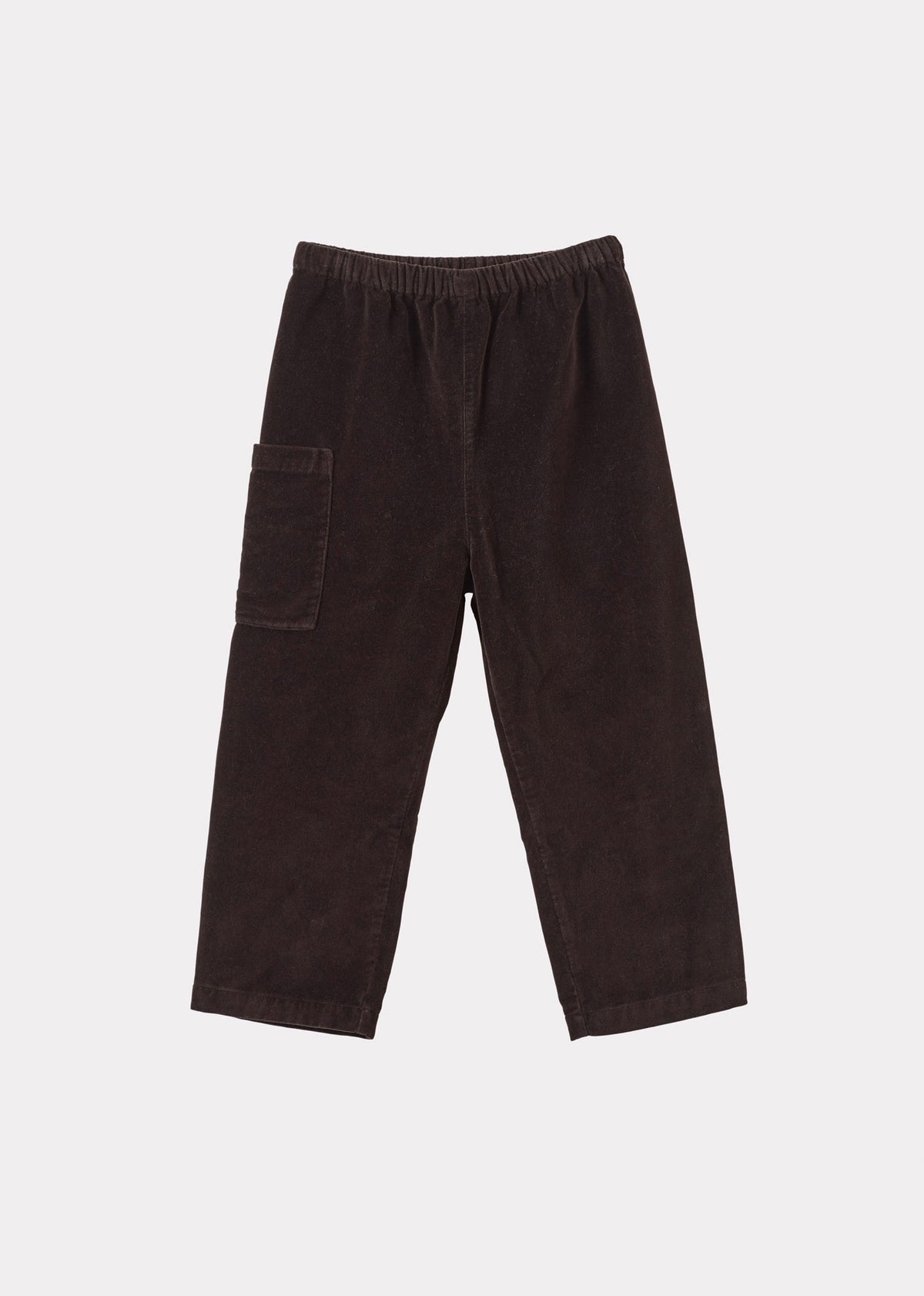 CHESTNUT CHILDREN'S COTTON VELVET TROUSERS - CHOCOLATE