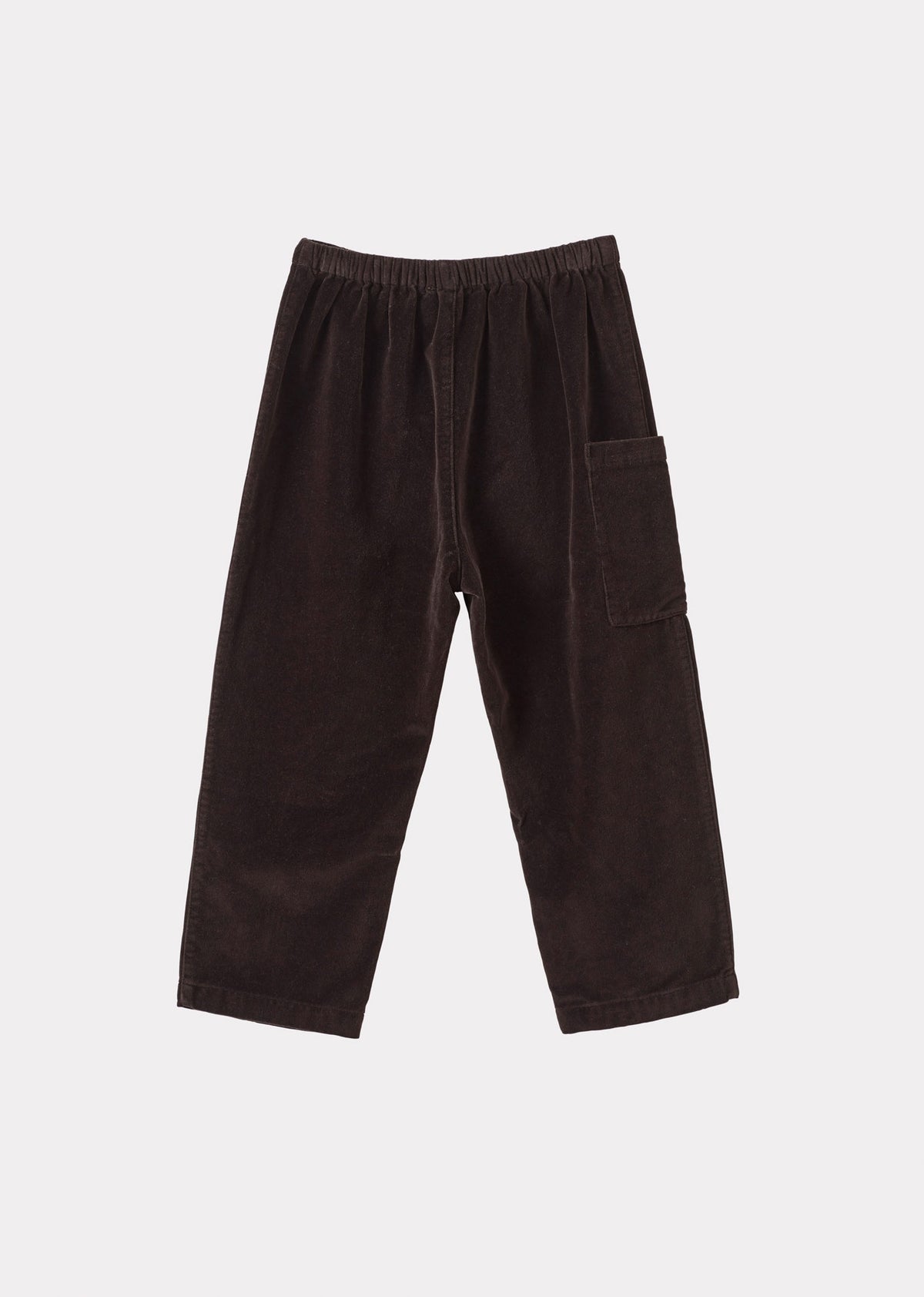 CHESTNUT CHILDREN'S COTTON VELVET TROUSERS - CHOCOLATE