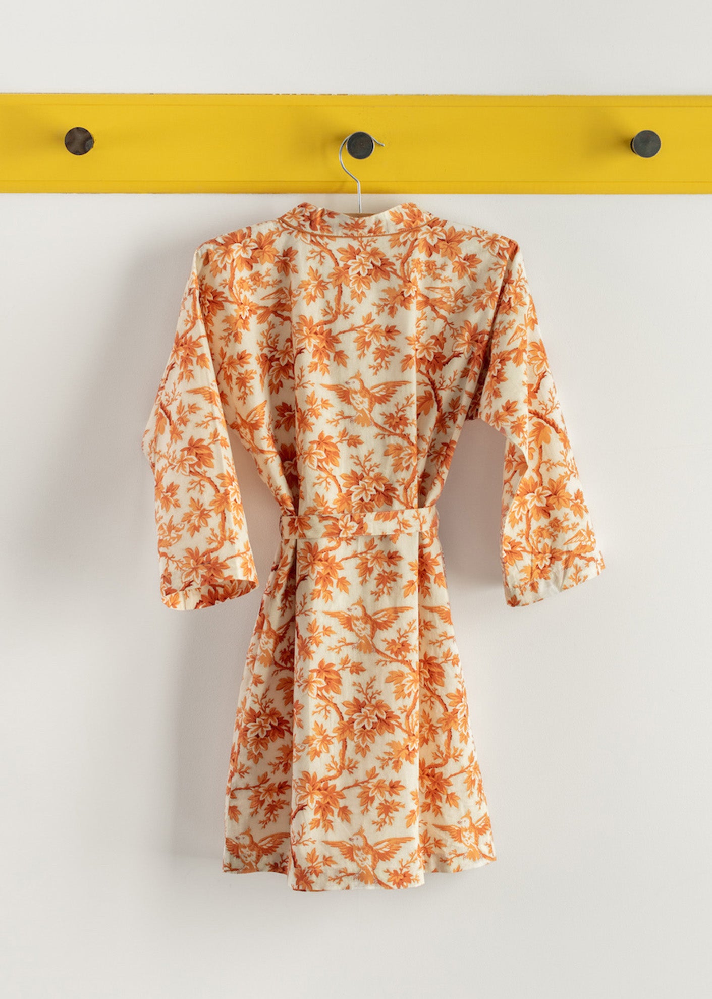 KIDS NIGHT ROBE - ORANGE TREE TOP PRINT