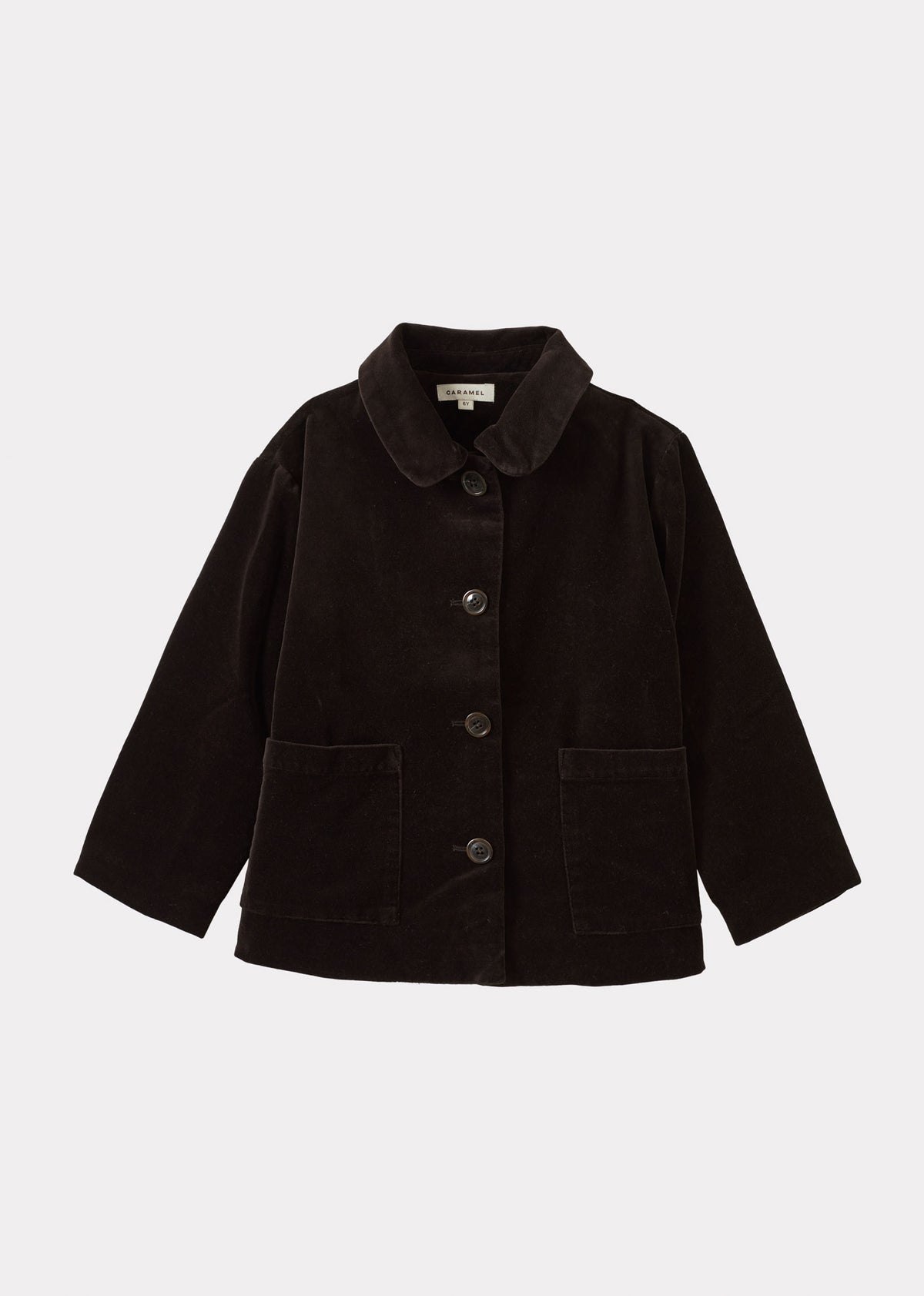 CLOWNFISH CHILDREN'S COTTON VELVET COAT - CHOCOLATE