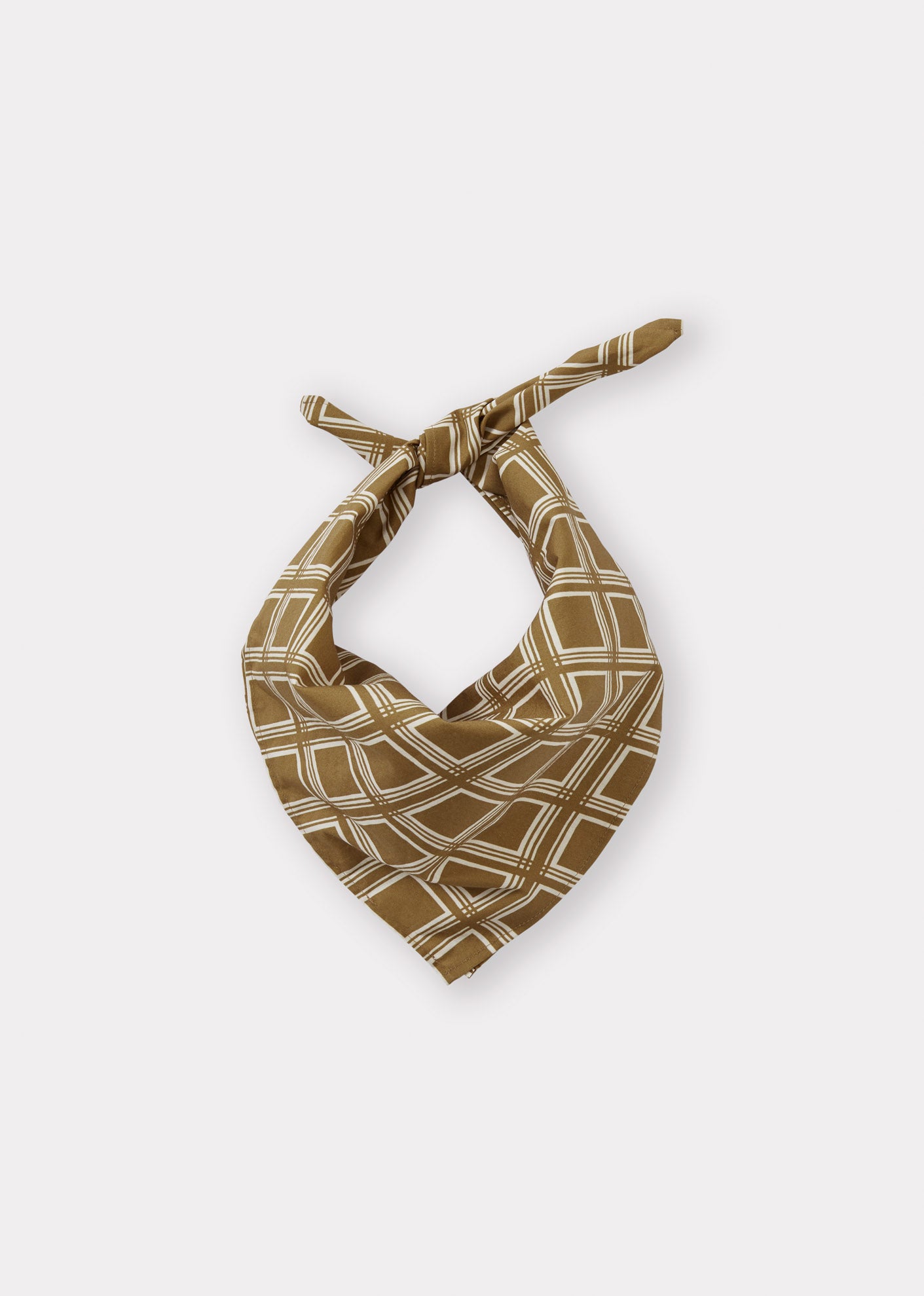 DANDELION COTTON SCARF - BROWN GEO PRINT