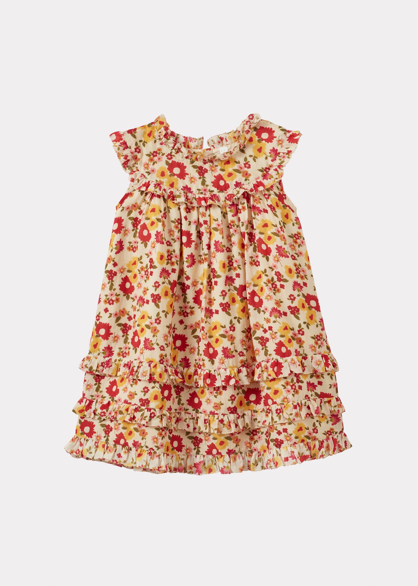 DELILAH GIRL'S COTTON DRESS - VINTAGE FLORAL