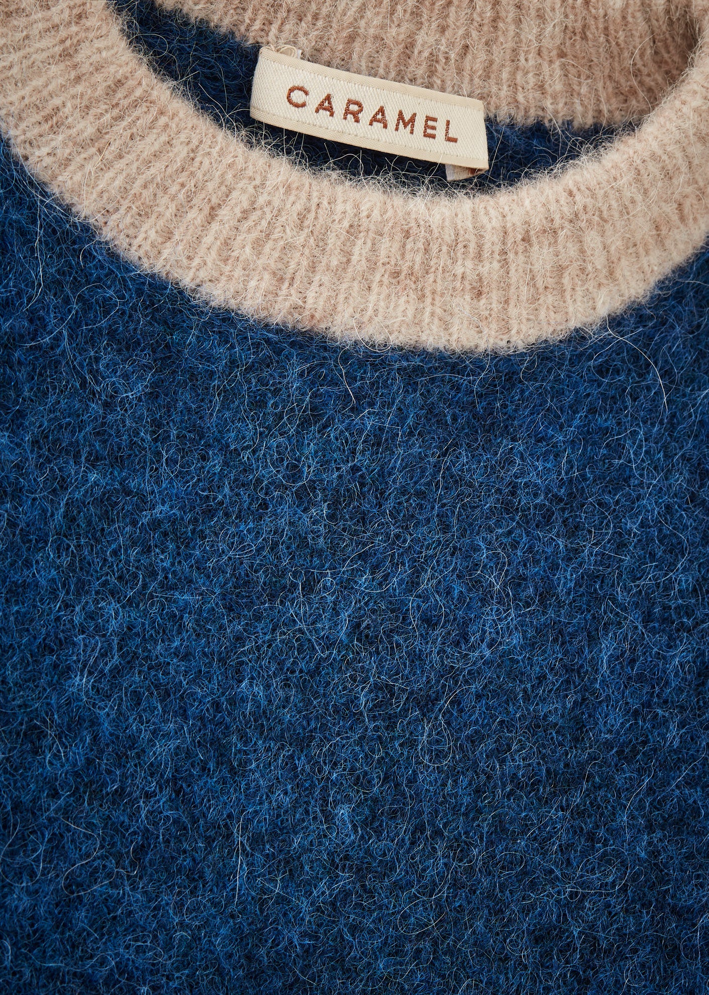 DENA CHILDREN'S MERINO WOOL JUMPER - NAVY / BLUE / ECRU