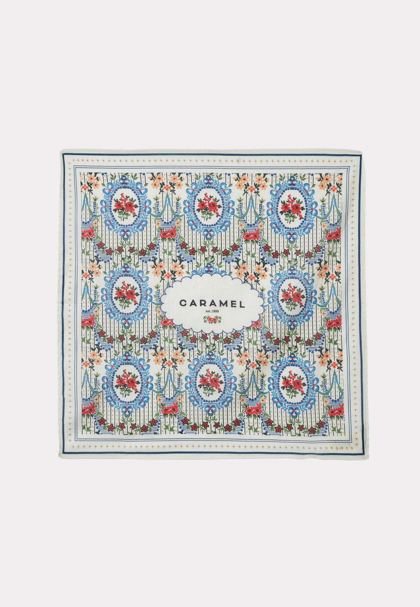ELLIE COTTON SCARF - FLORAL LACE ECRU PRINT