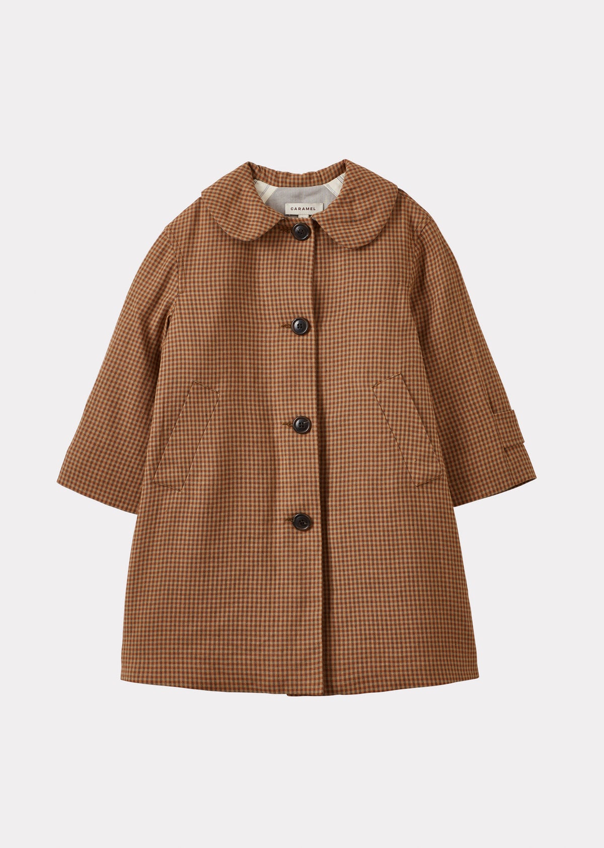 EVEREST CHILDREN'S LINEN COAT - RUST PLAID