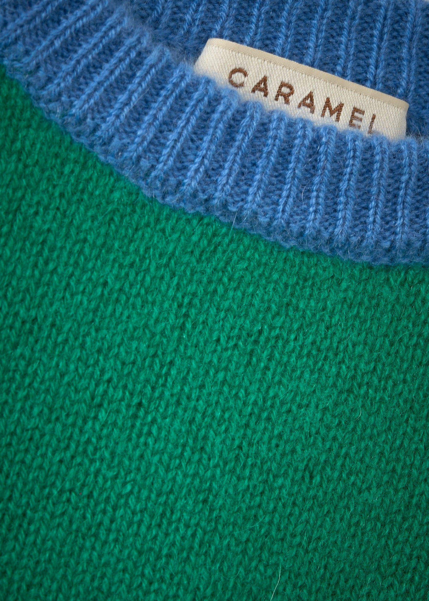 FENNEL CHILDREN'S CASHMERE JUMPER - GREEN/CAMEL