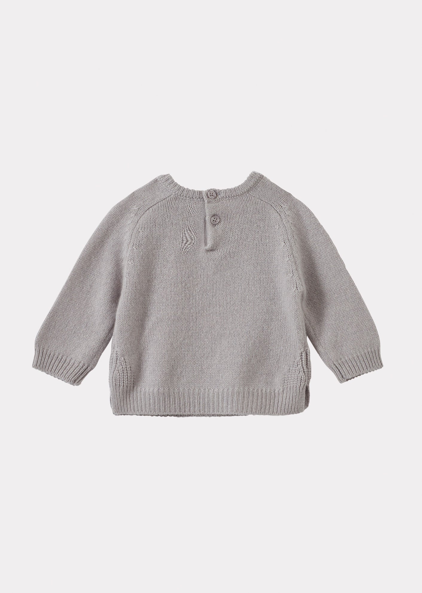FENNEL BABY CASHMERE JUMPER - PALE GREY