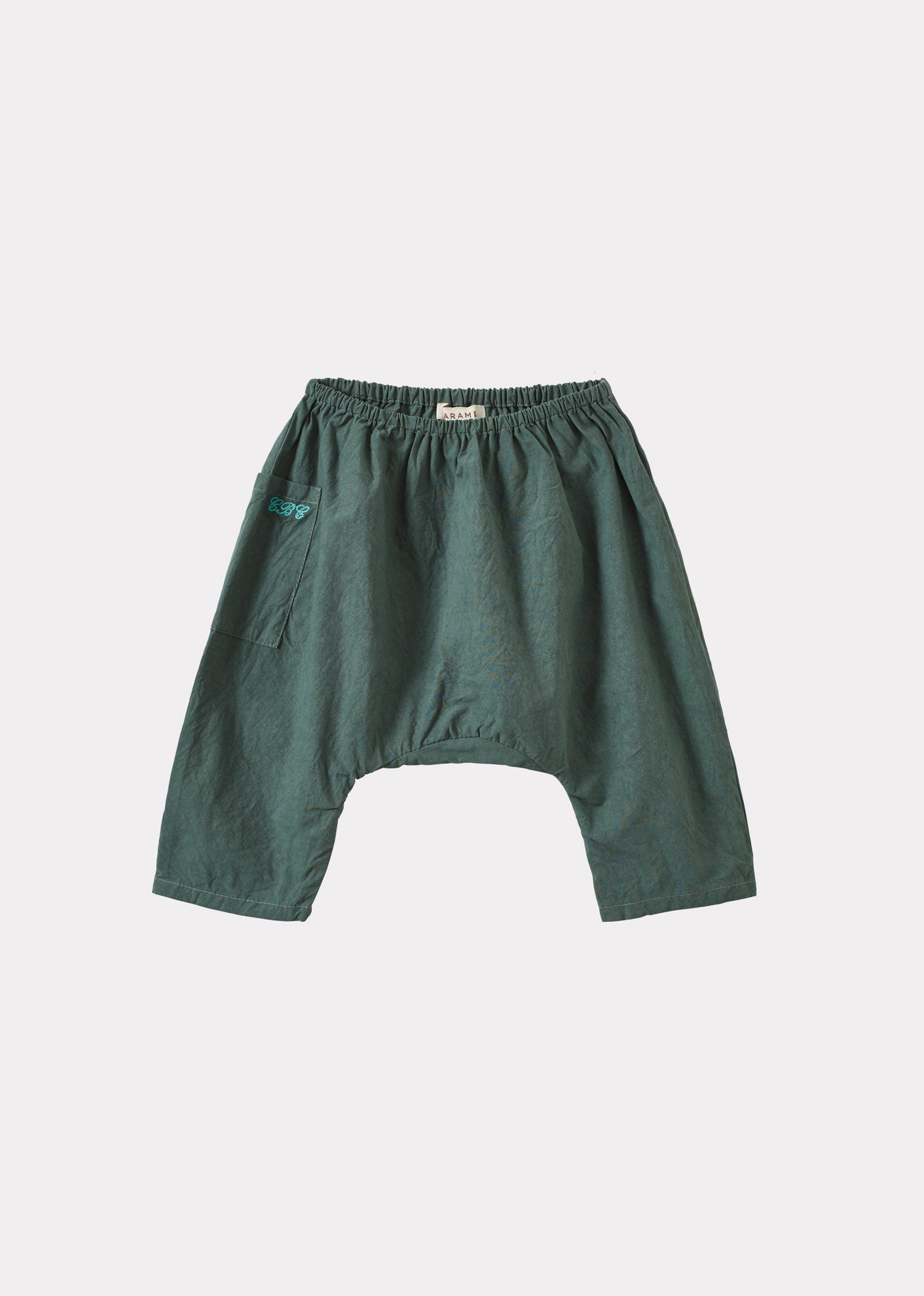 FICUS BABY COTTON TROUSERS - FOREST GREEN