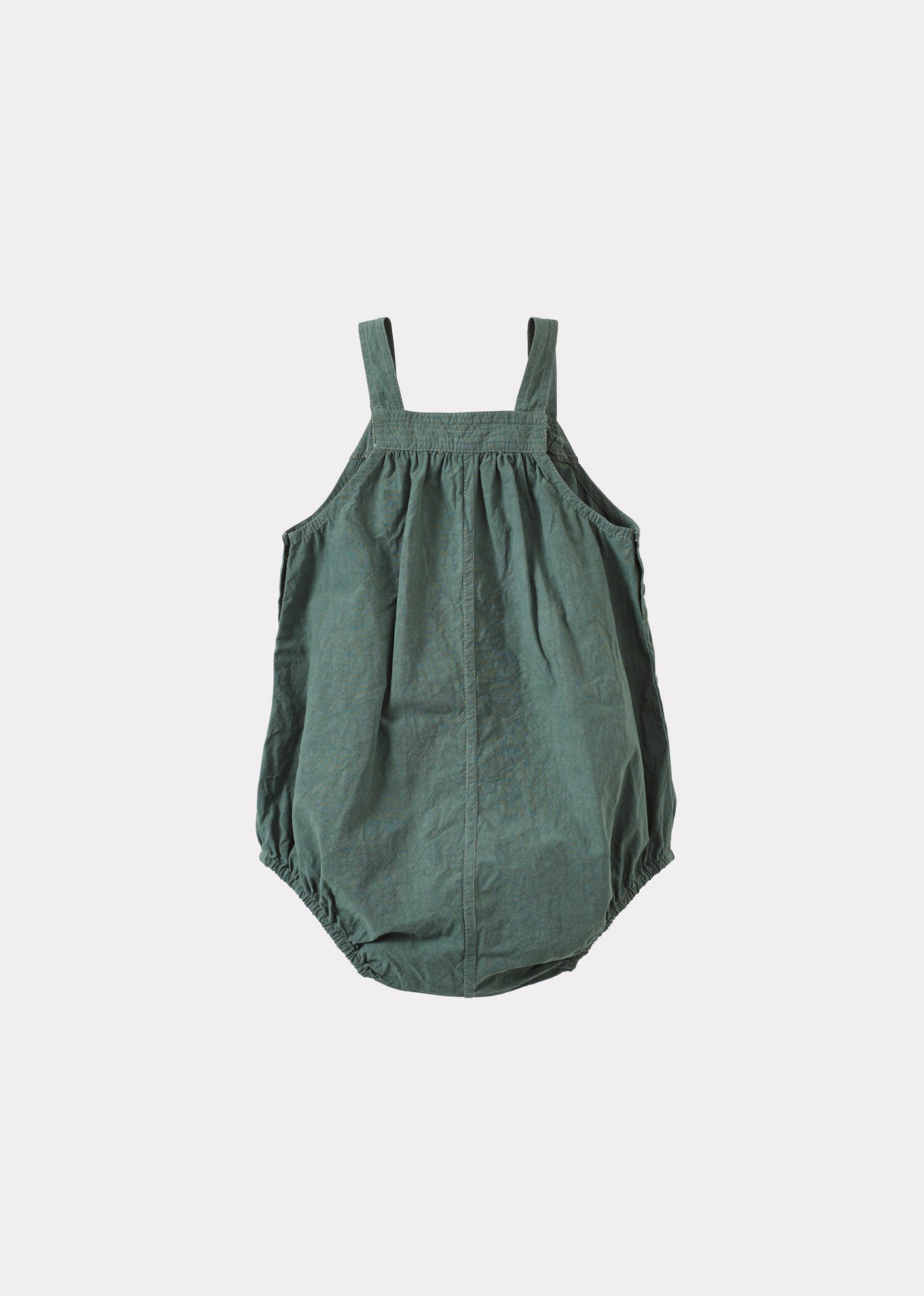 FLURY BABY COTTON ROMPER - FOREST GREEN