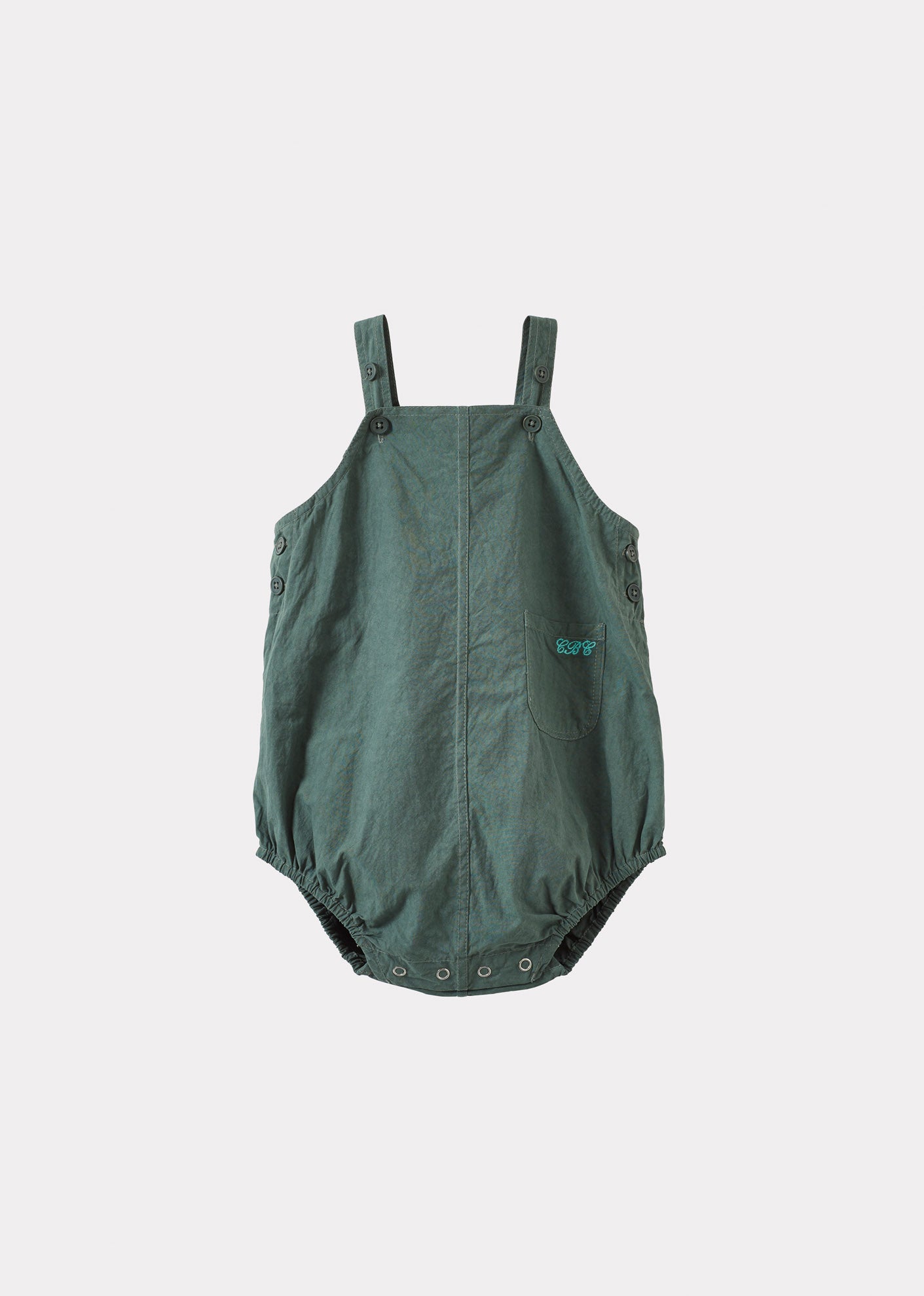 FLURY BABY COTTON ROMPER - FOREST GREEN