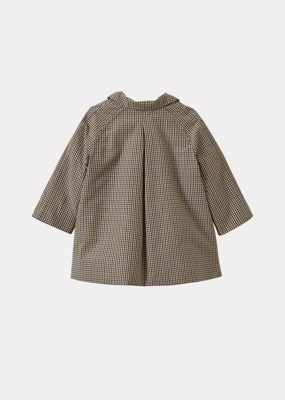 Caramel Luxury Felix Baby ShowerProof Cotton Coat Beige Check