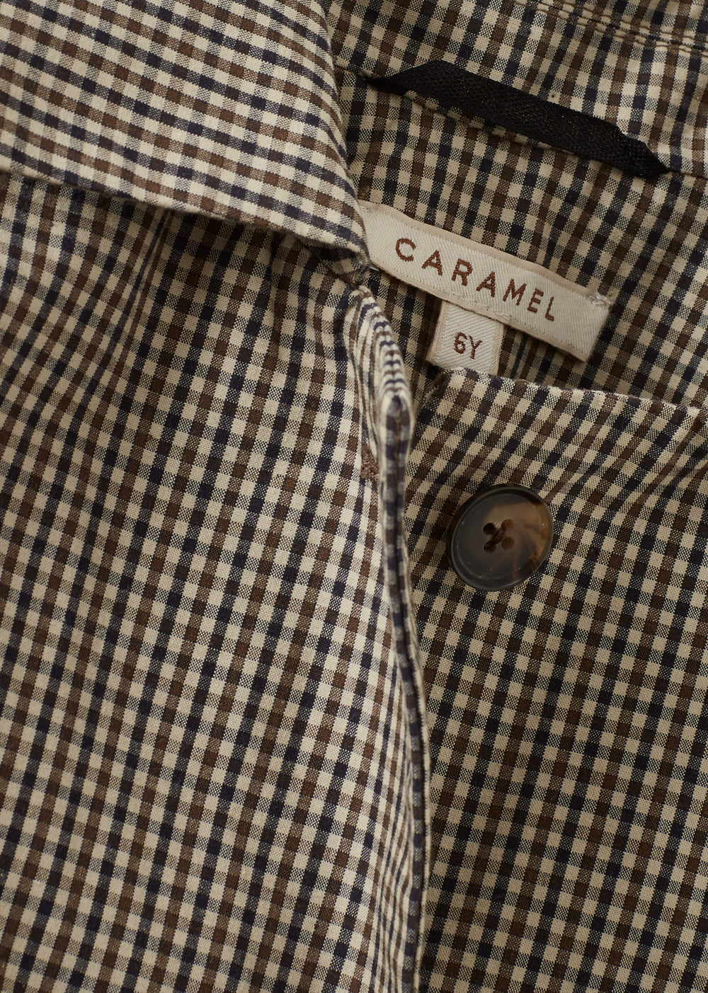 Caramel Luxury Felix Baby ShowerProof Cotton Coat Beige Check