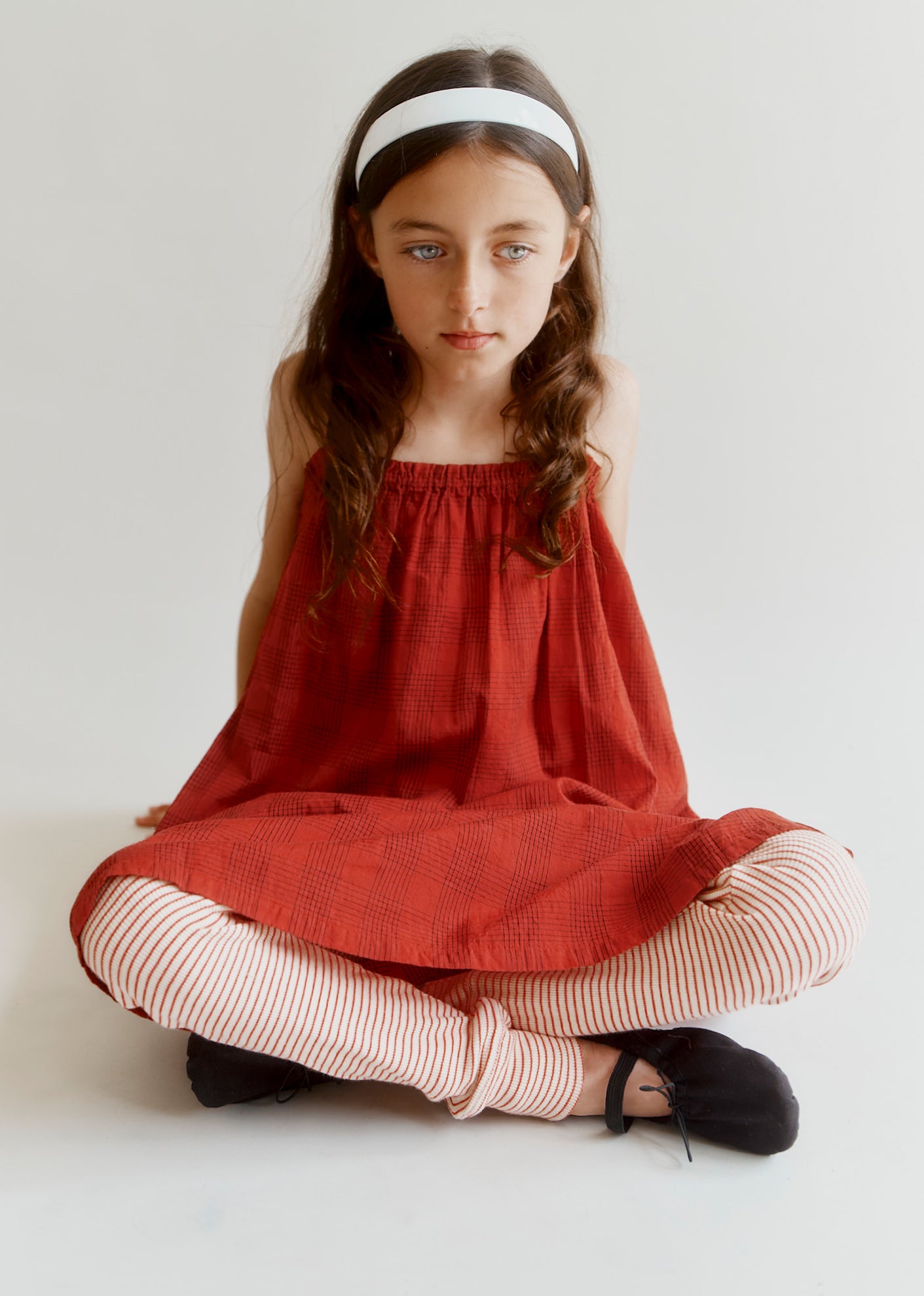 JUDD CHILDREN'S COTTON LEGGINGS - REDCURRANT/CREAM