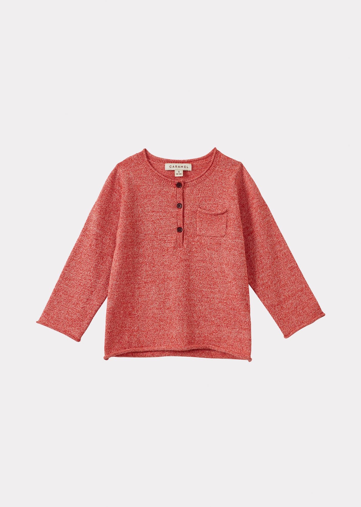 GOLDFINCH BABY COTTON JUMPER - TOMATO MELANGE