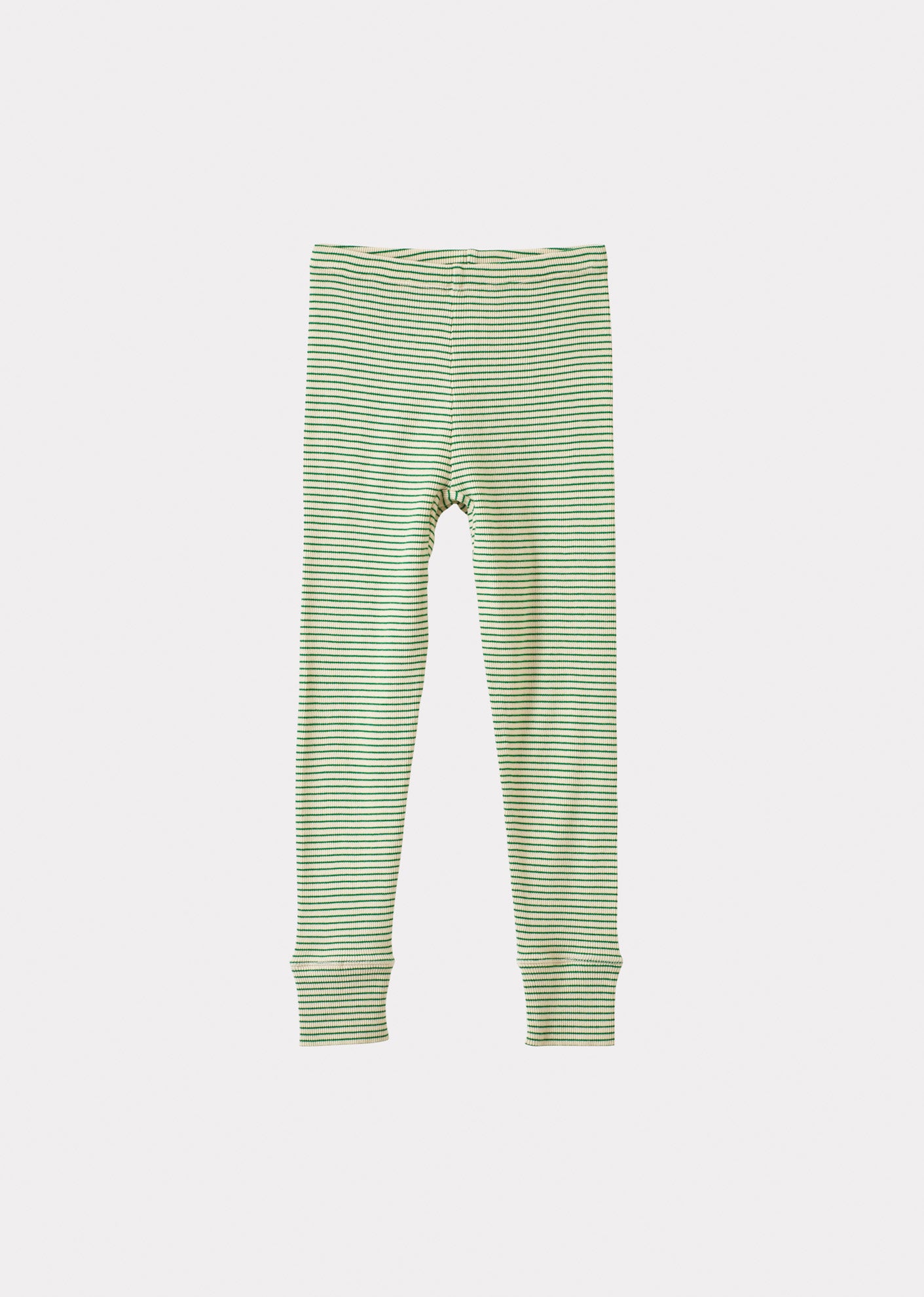 JUDD CHILDREN'S COTTON LEGGINGS - EMERALD GREEN/CREAM