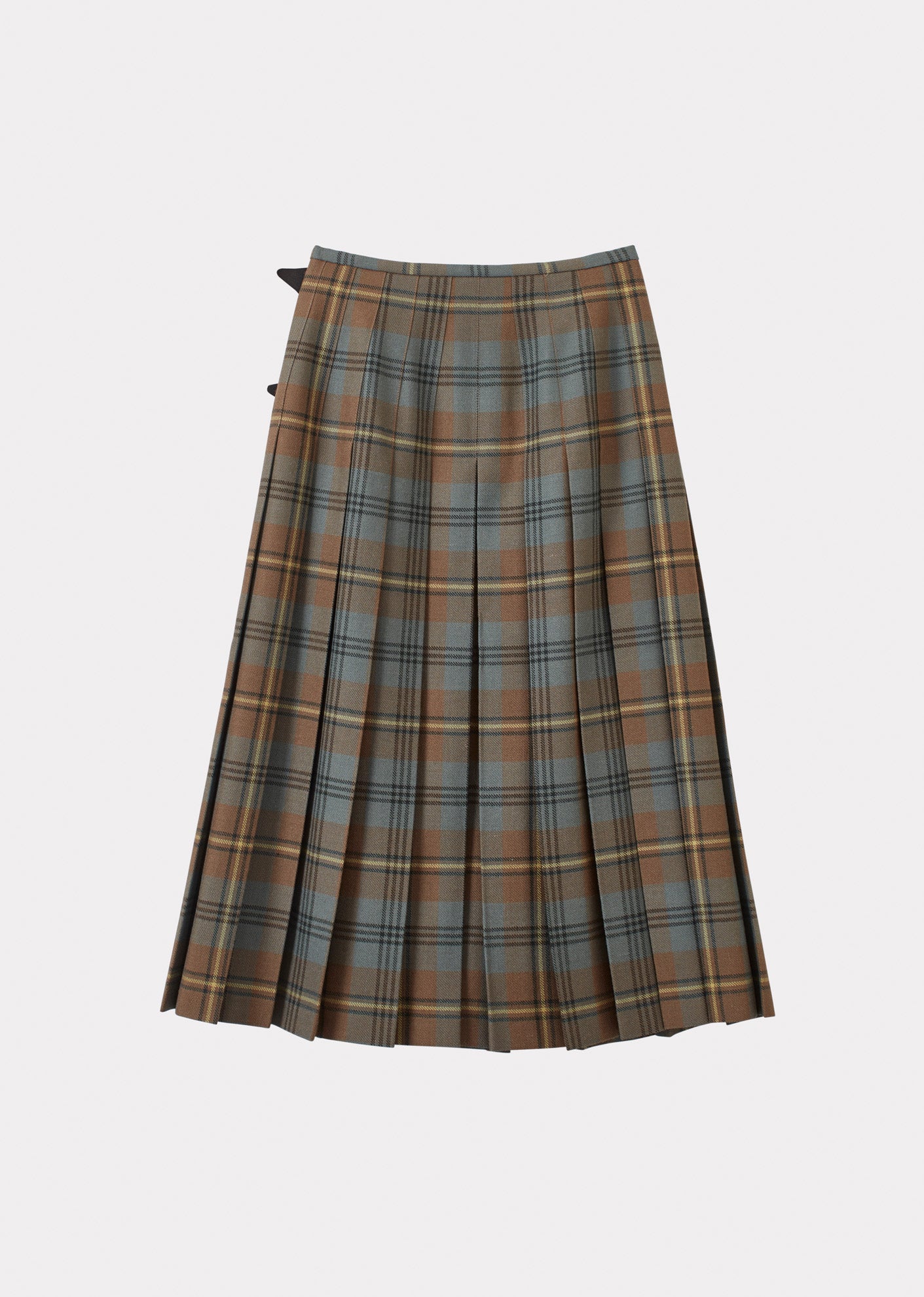 WOMEN'S WOOL KILT - YELLOW / BLACK CHECK