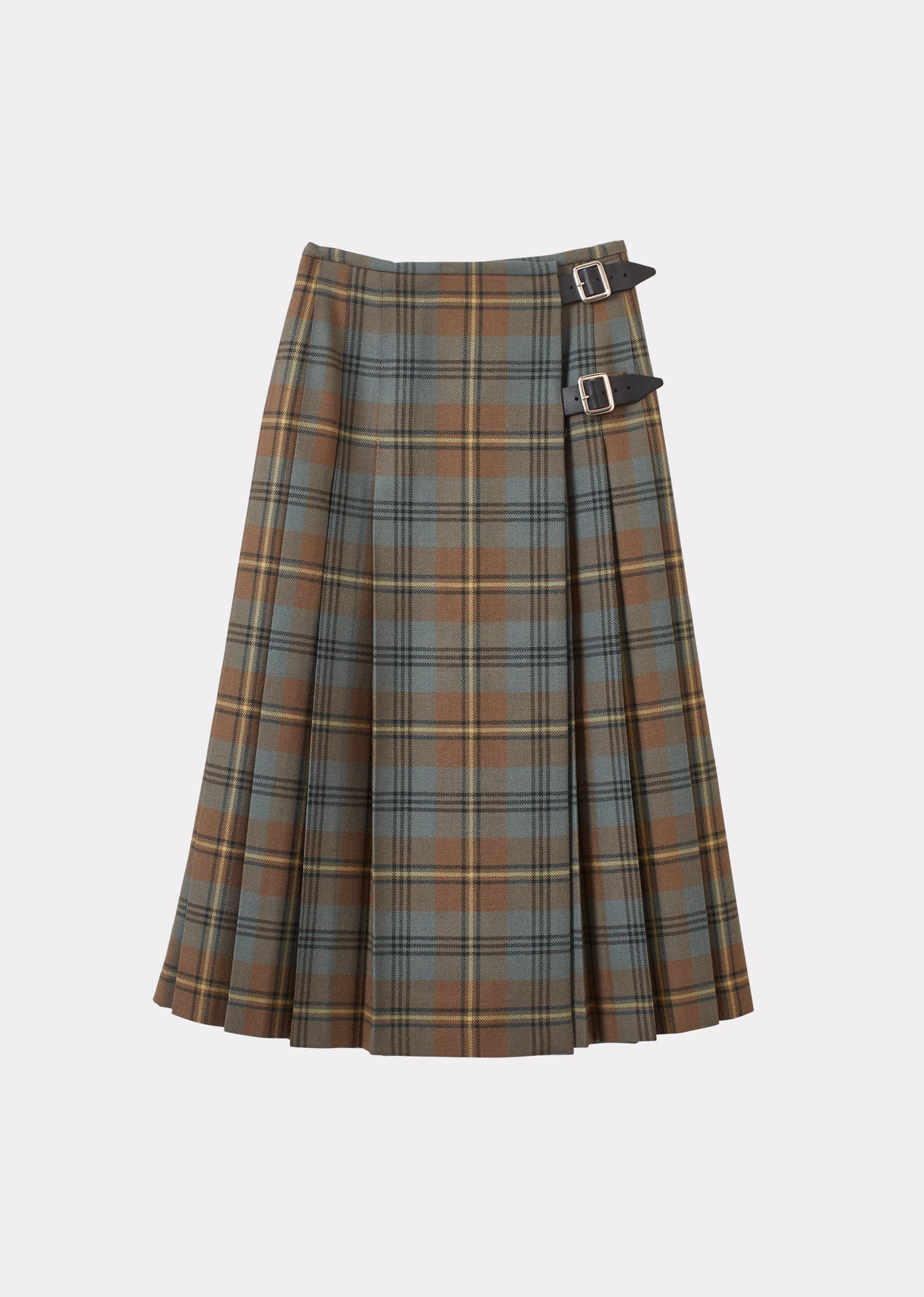 WOMEN'S WOOL KILT - YELLOW / BLACK CHECK