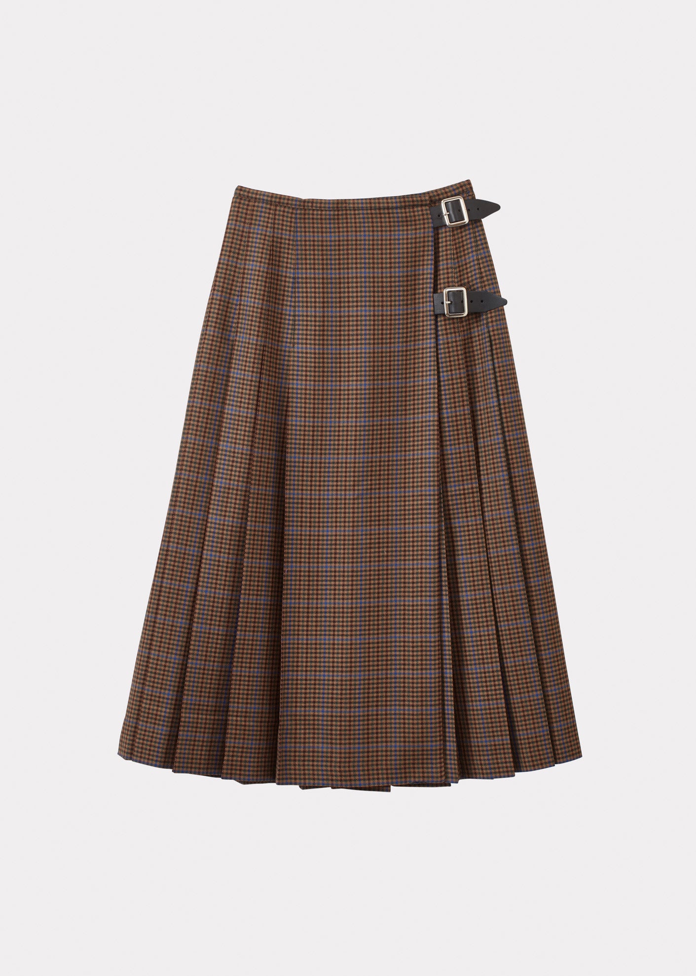 WOMEN'S WOOL KILT - BEIGE TARTAN