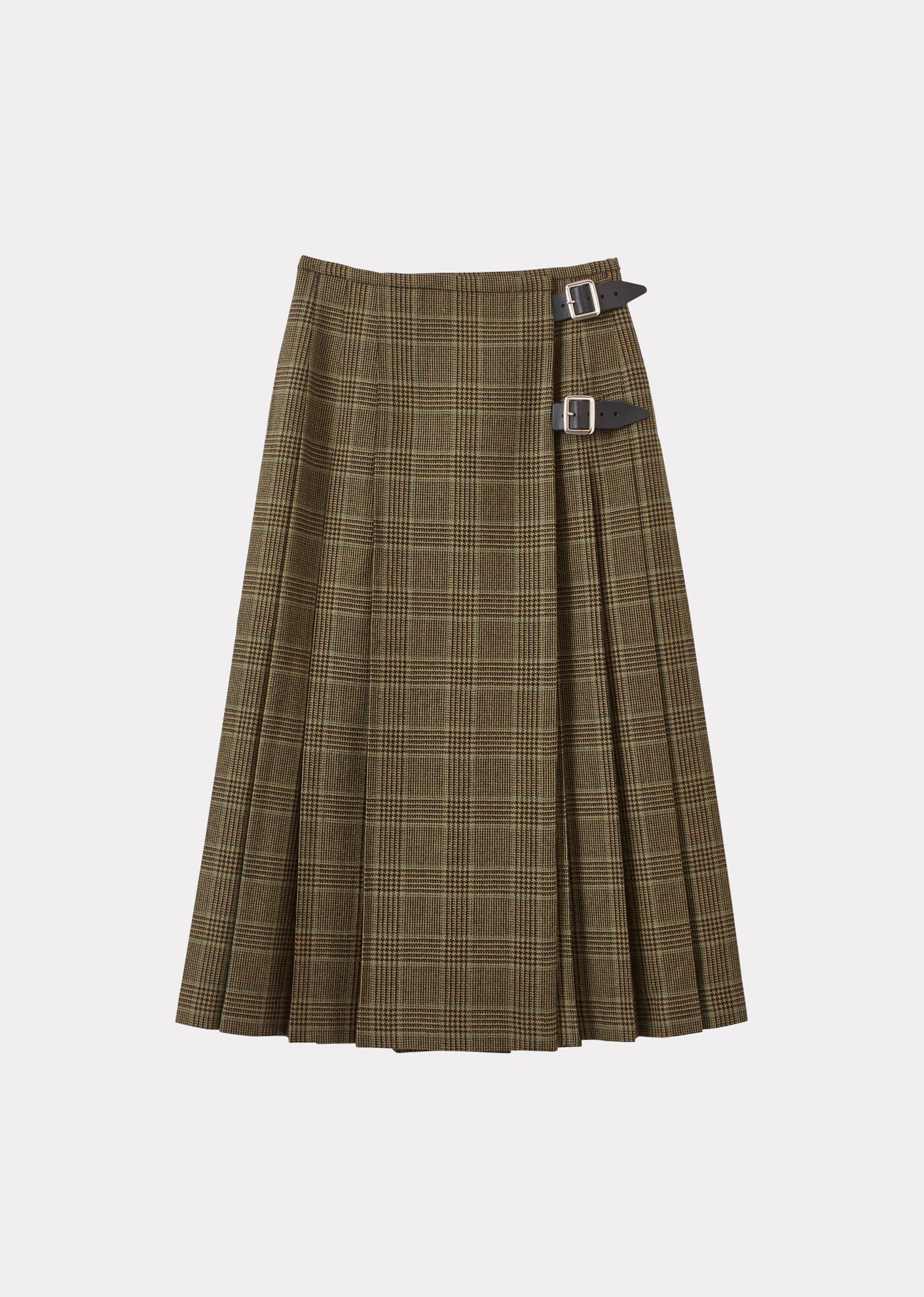 WOMAN KILT - GREY/GREEN TARTAN