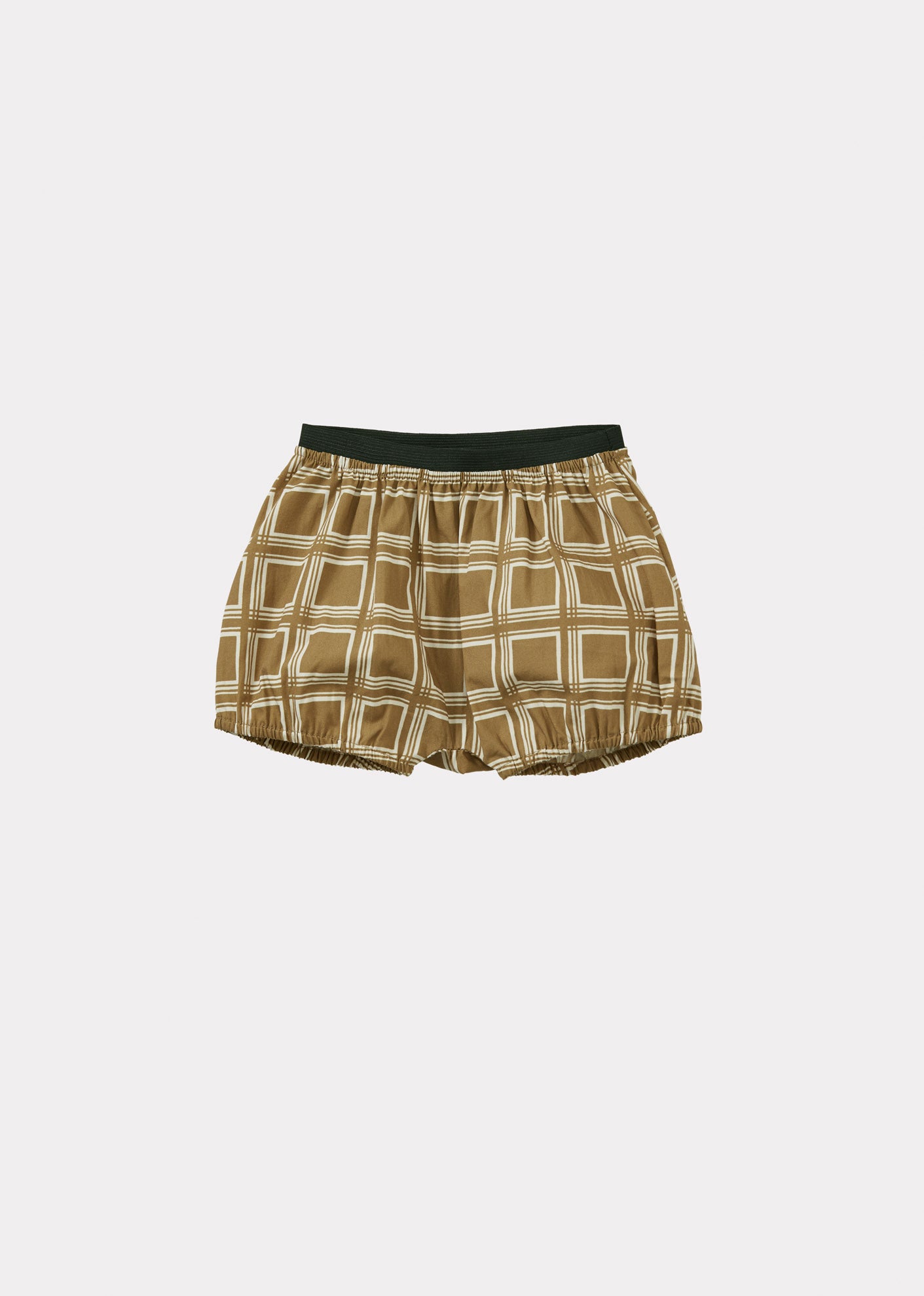 LETTUCE BABY COTTON POPLIN TOP AND SHORTS SET - BROWN GEO PRINT