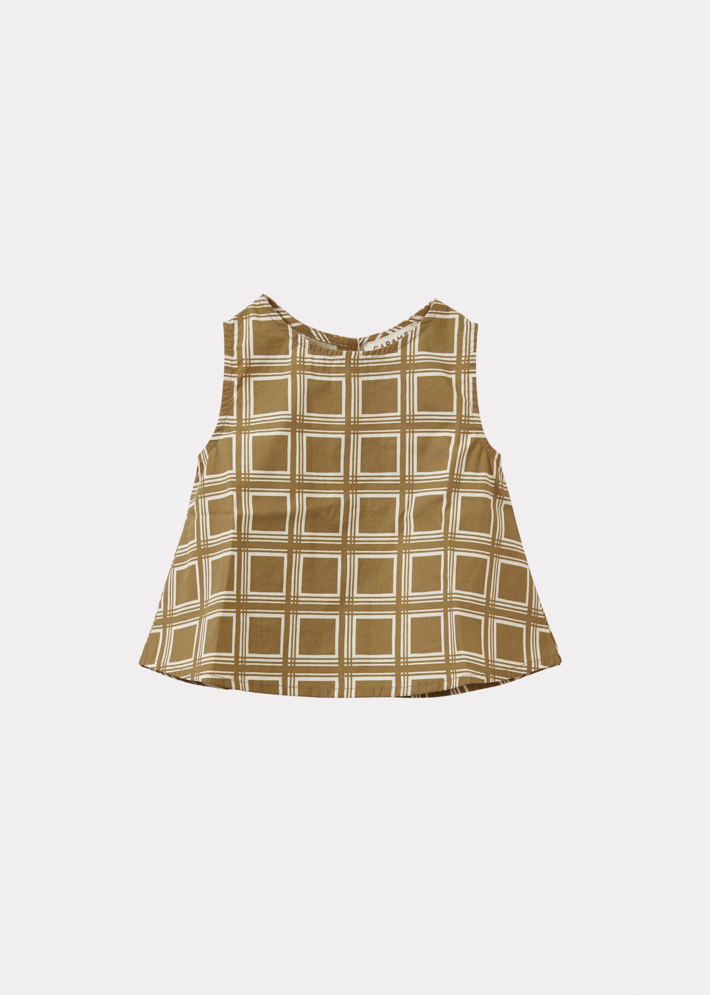 LETTUCE BABY COTTON POPLIN TOP AND SHORTS SET - BROWN GEO PRINT