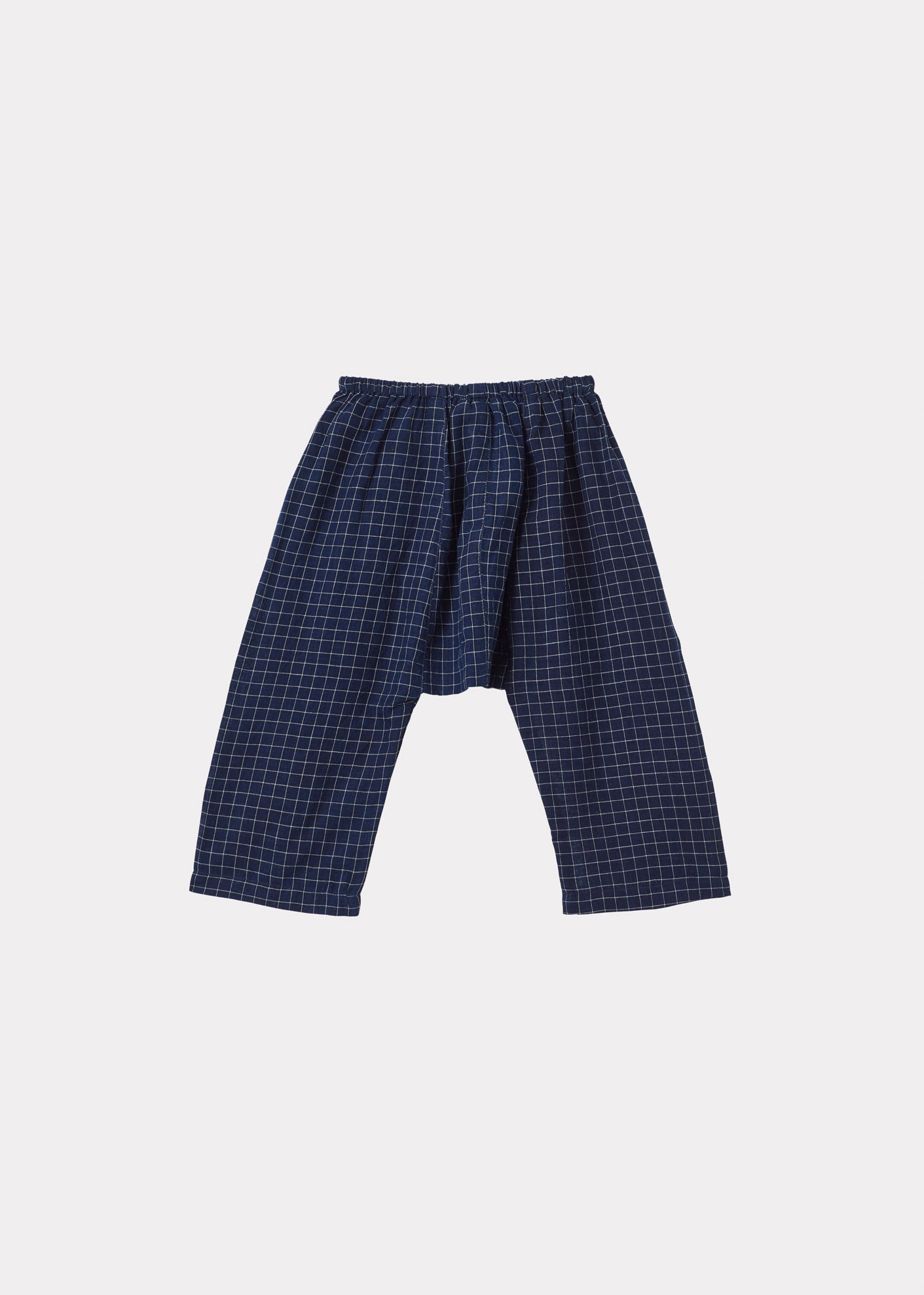 LINUM BABY COTTON TROUSERS  - NAVY CHECK