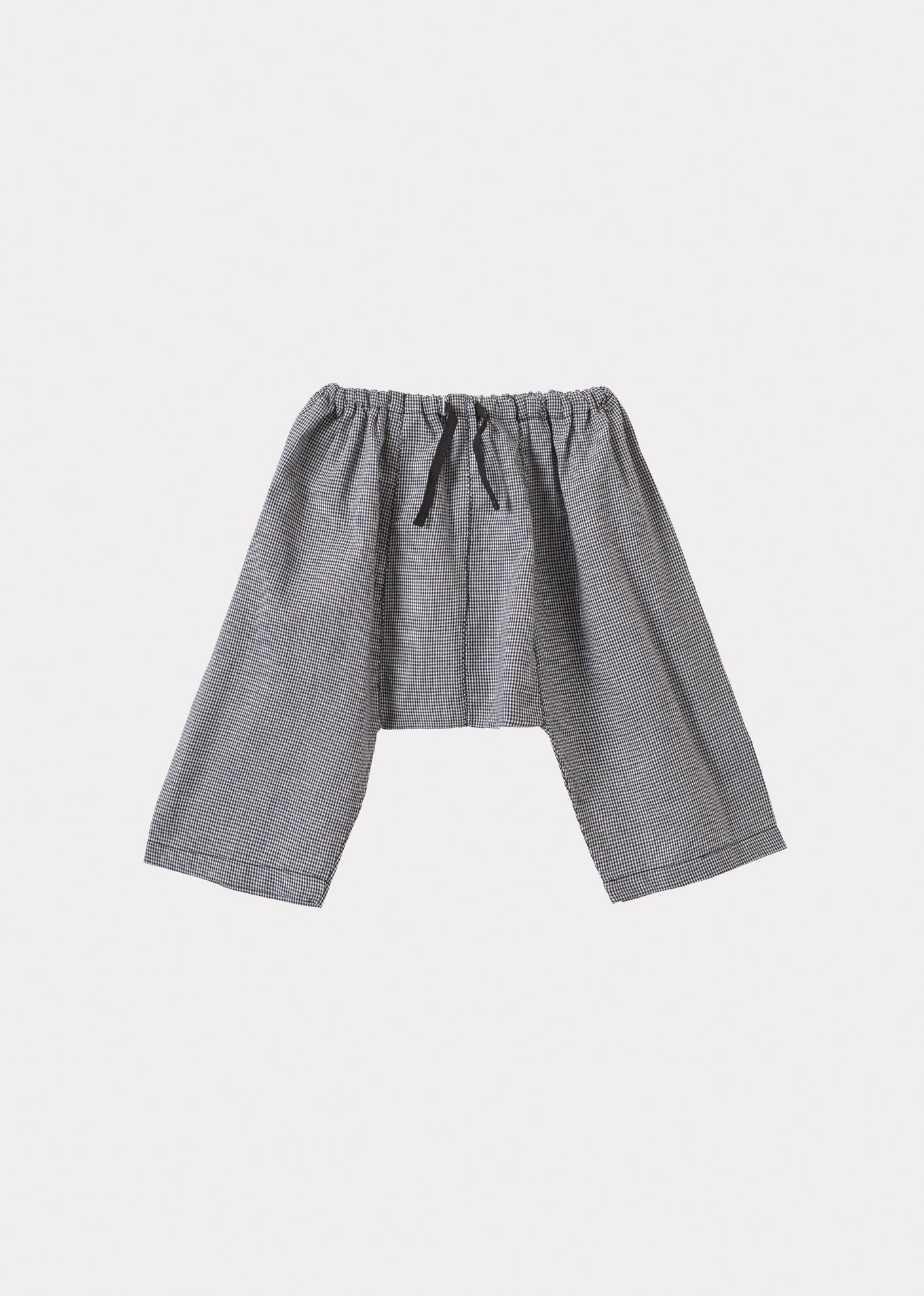 LINUM BABY COTTON TROUSERS - BLACK MICRO-CHECK