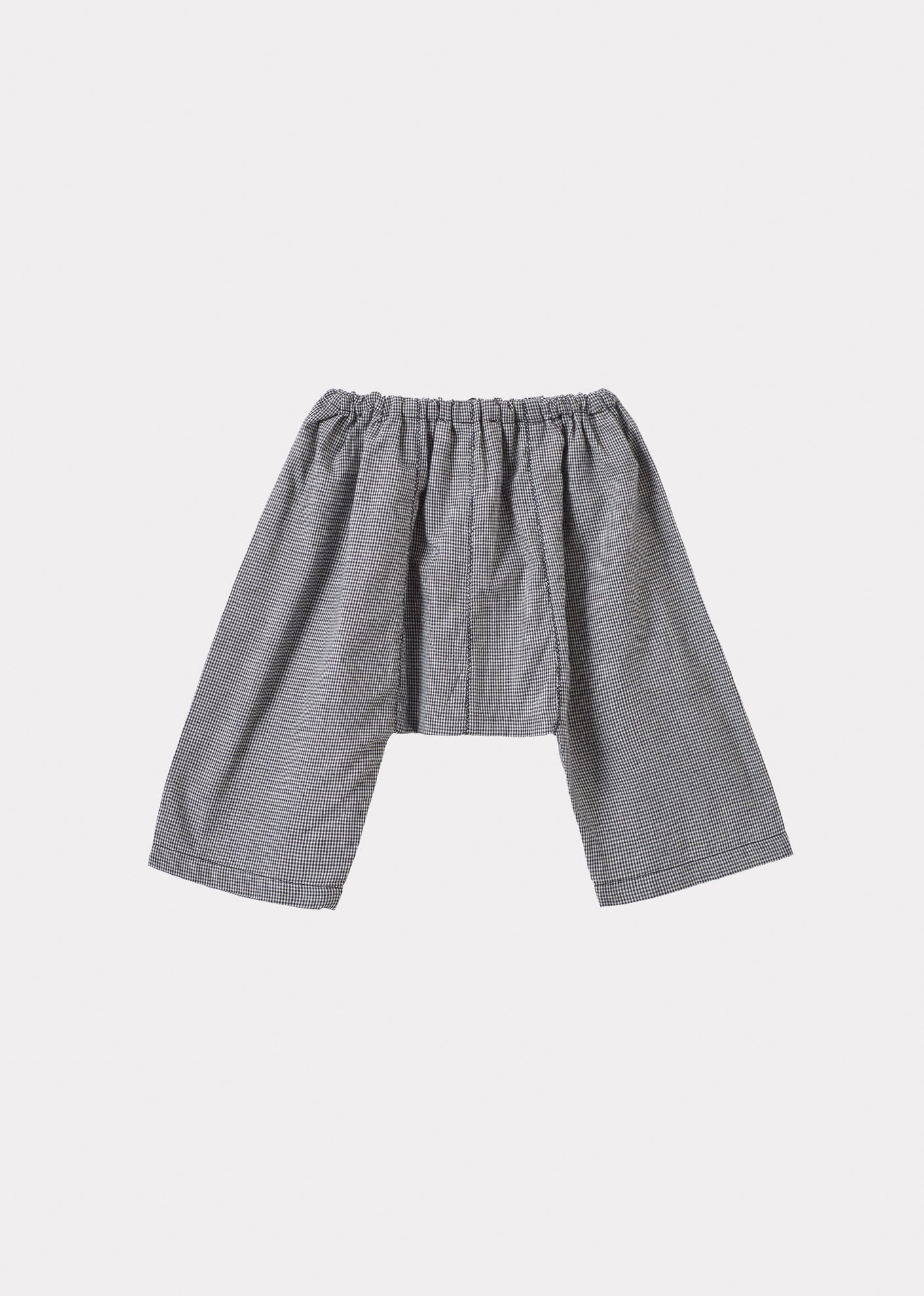 LINUM BABY COTTON TROUSERS - BLACK MICRO-CHECK
