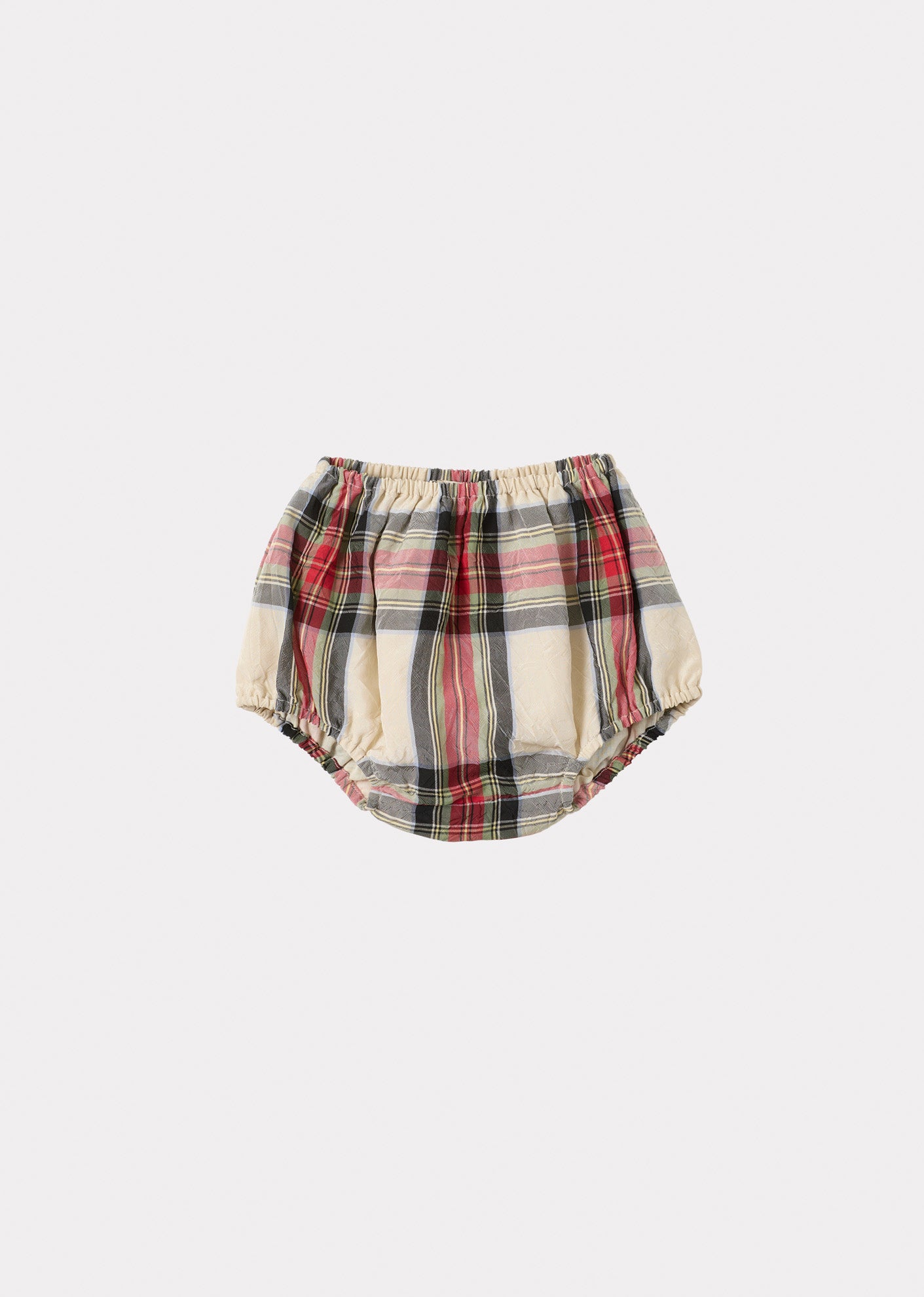 LOTUS BABY BLOOMERS - RED / ECRU CHECK