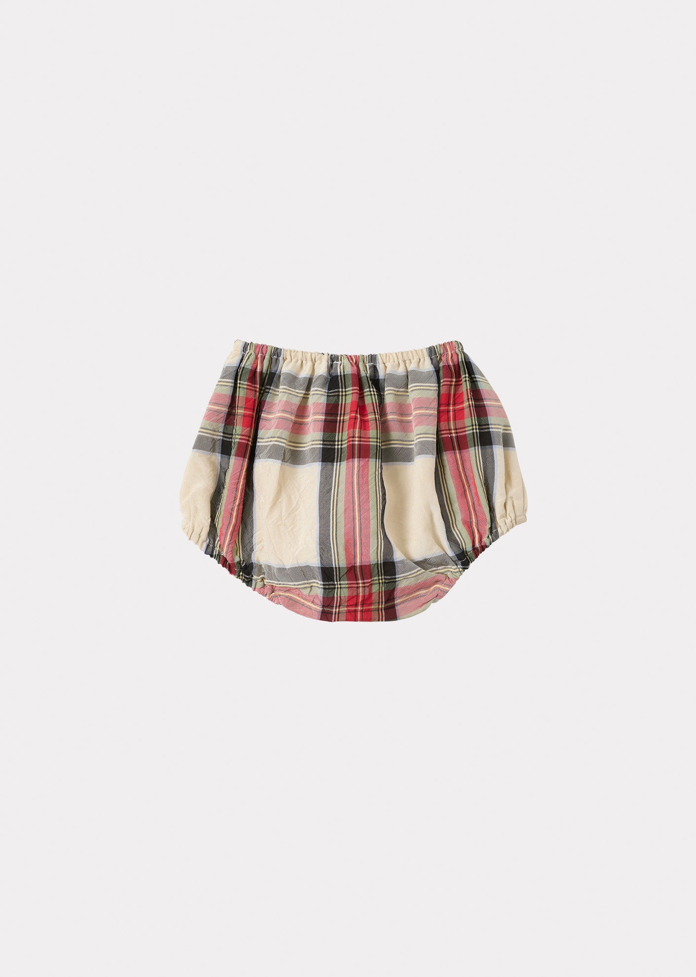 LOTUS BABY BLOOMERS - RED / ECRU CHECK