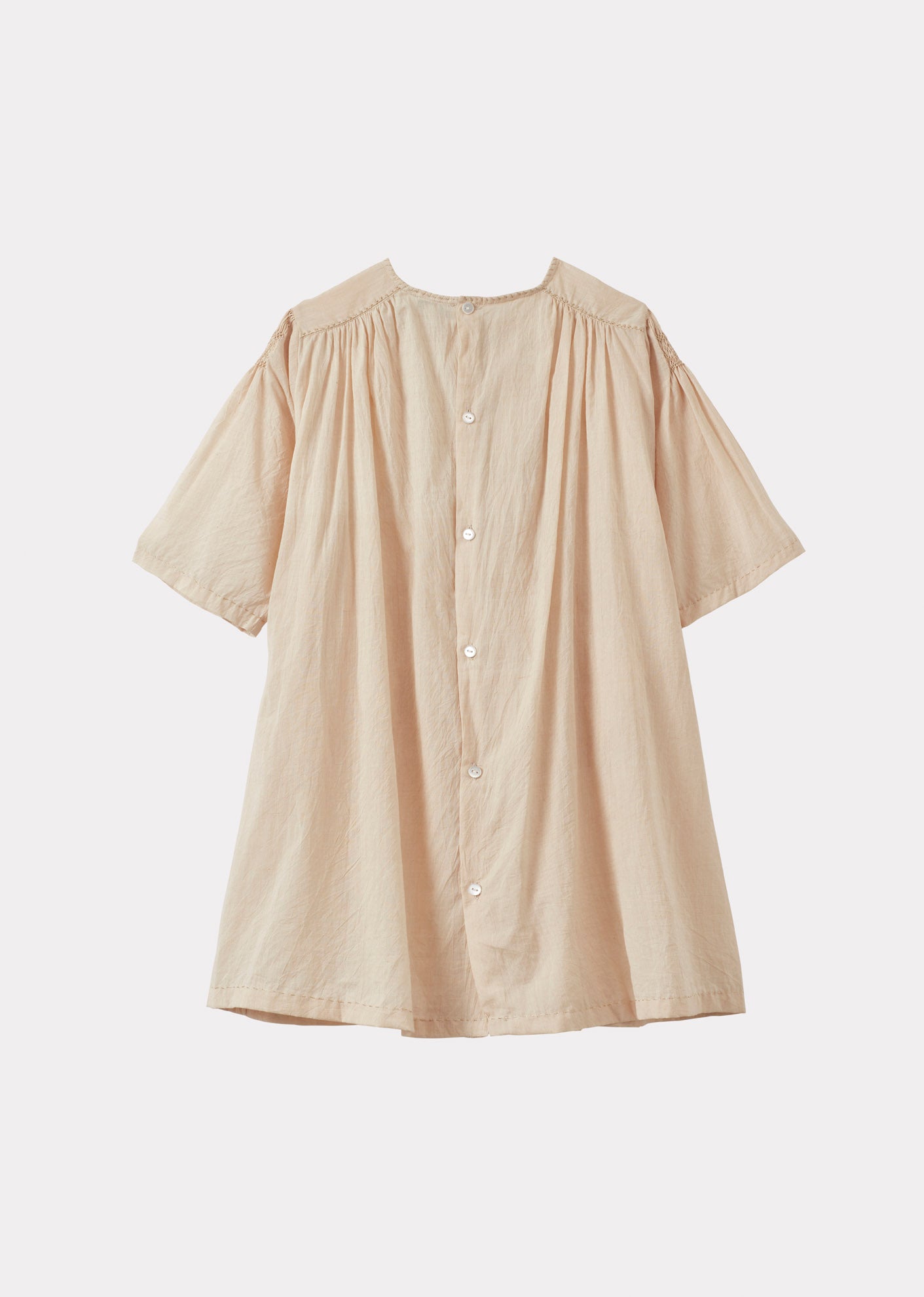 MARS GIRL'S HAND-SMOCKED DRESS - TEA
