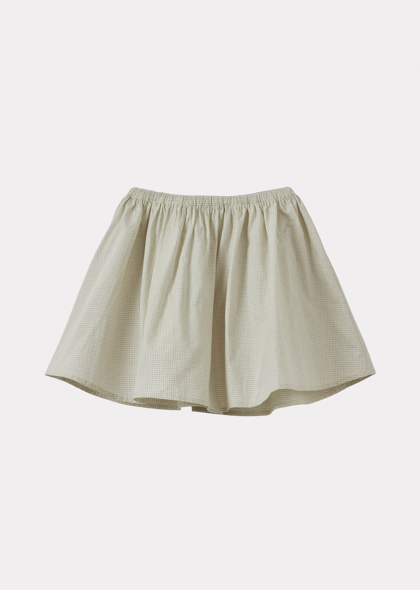 MYLA GIRL'S SKIRT - OFF-WHITE / BLACK MICRO-CHECK