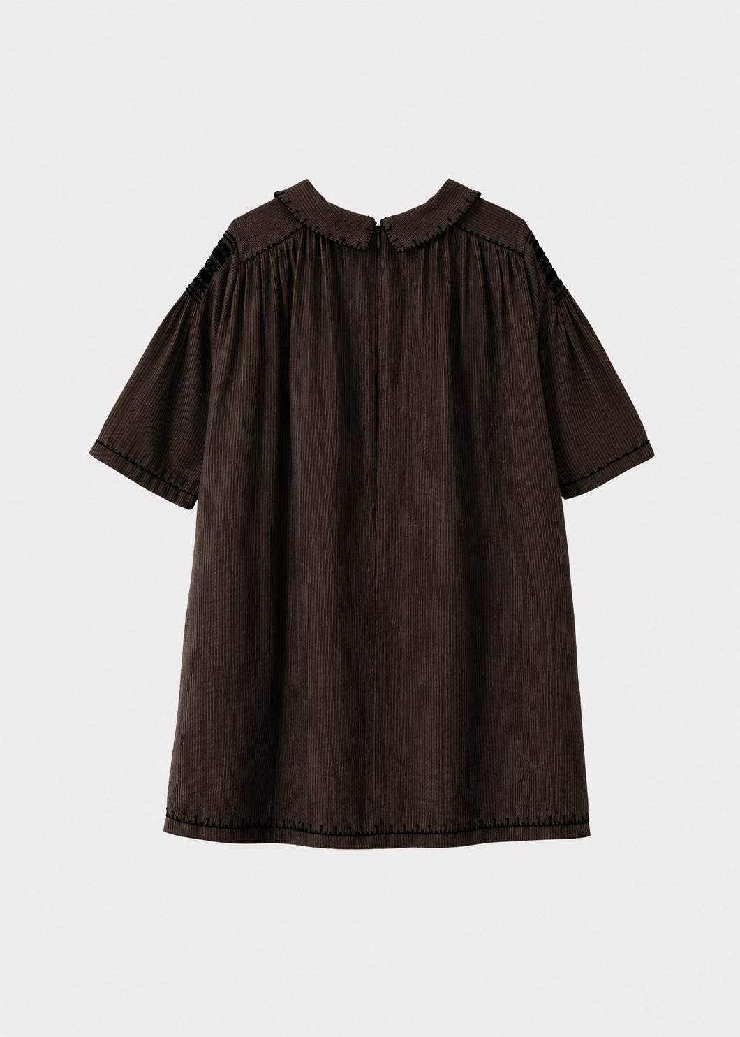 MATILDE GIRL'S DRESS - CHOCOLATE STRIPE