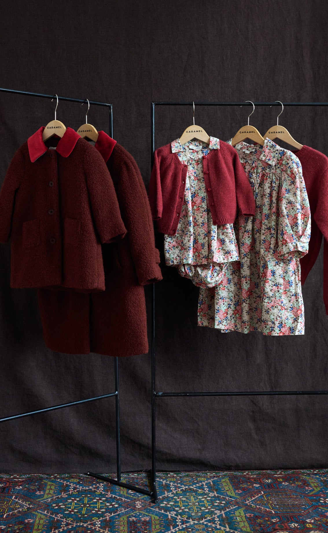 CARAMEL　LAVENDULA BABY SET 18m Caramel Luxury Lavendula Baby Cotton Set - Black Floral Print