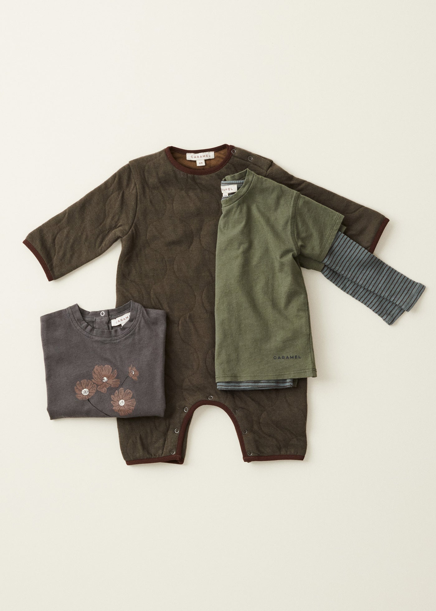 AHIPA BABY COTTON T-SHIRT - KHAKI