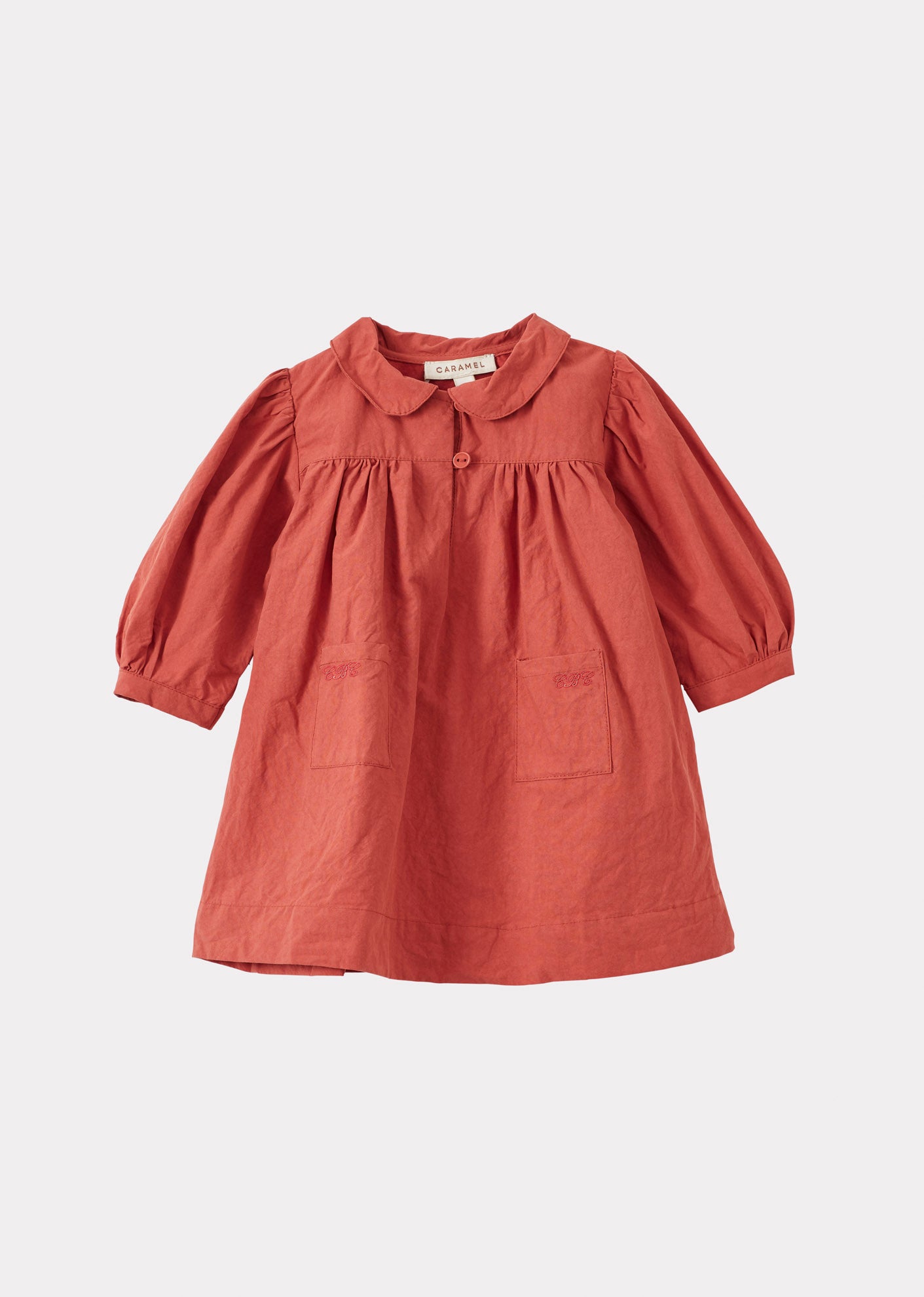 NINA BABY GIRL'S DRESS - BRICK RED