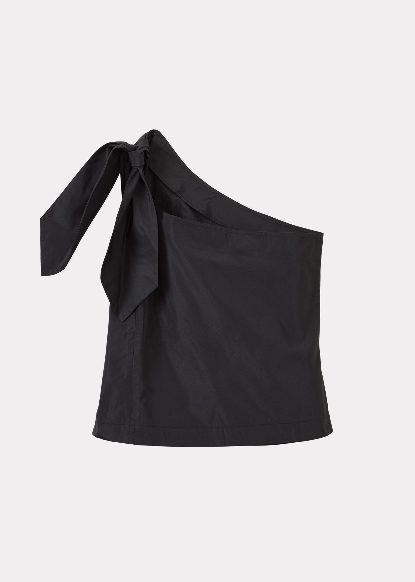 WOMEN'S ONE-SHOULDER TOP - BLACK
