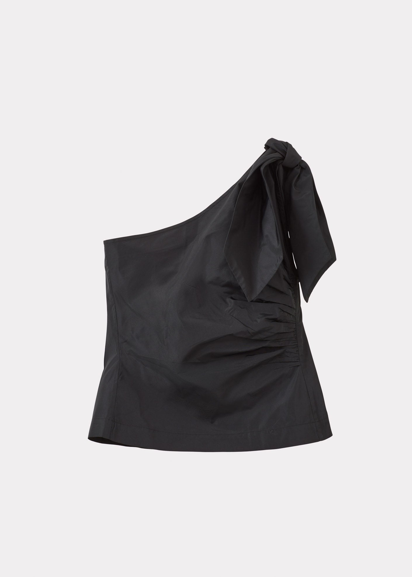 WOMEN'S ONE-SHOULDER TOP - BLACK