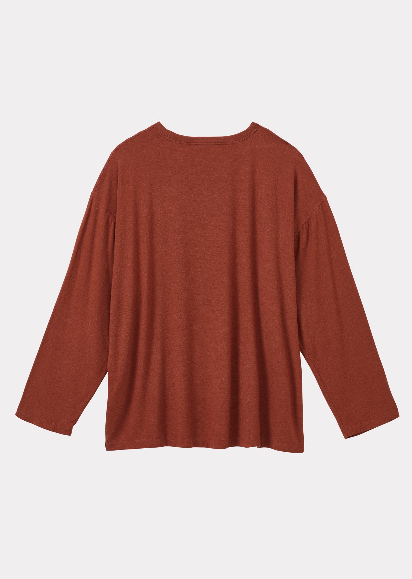 WOMAN OVERSIZE LONG SLEEVE T-SHIRT - BURGUNDY