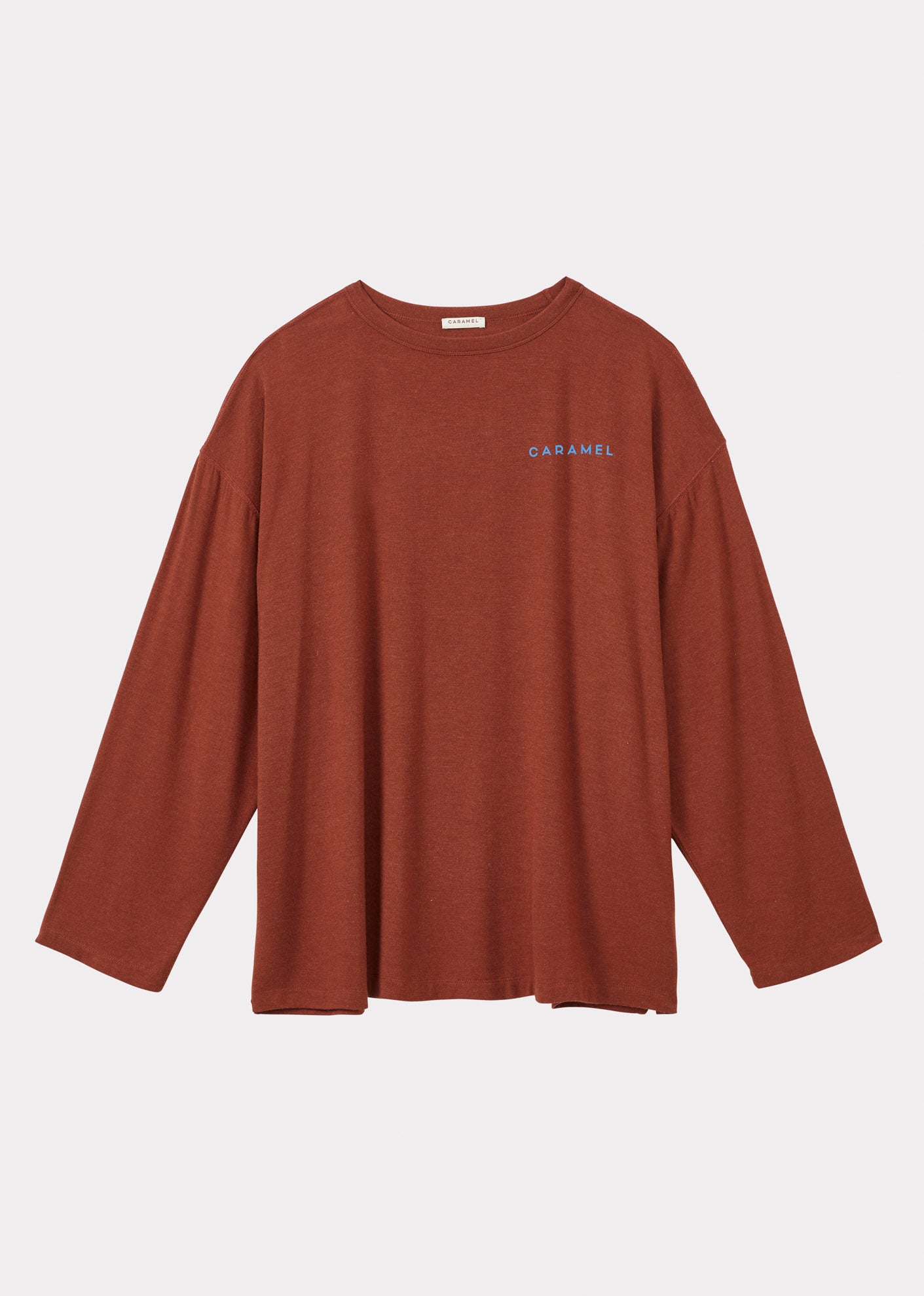 WOMAN OVERSIZE LONG SLEEVE T-SHIRT - BURGUNDY